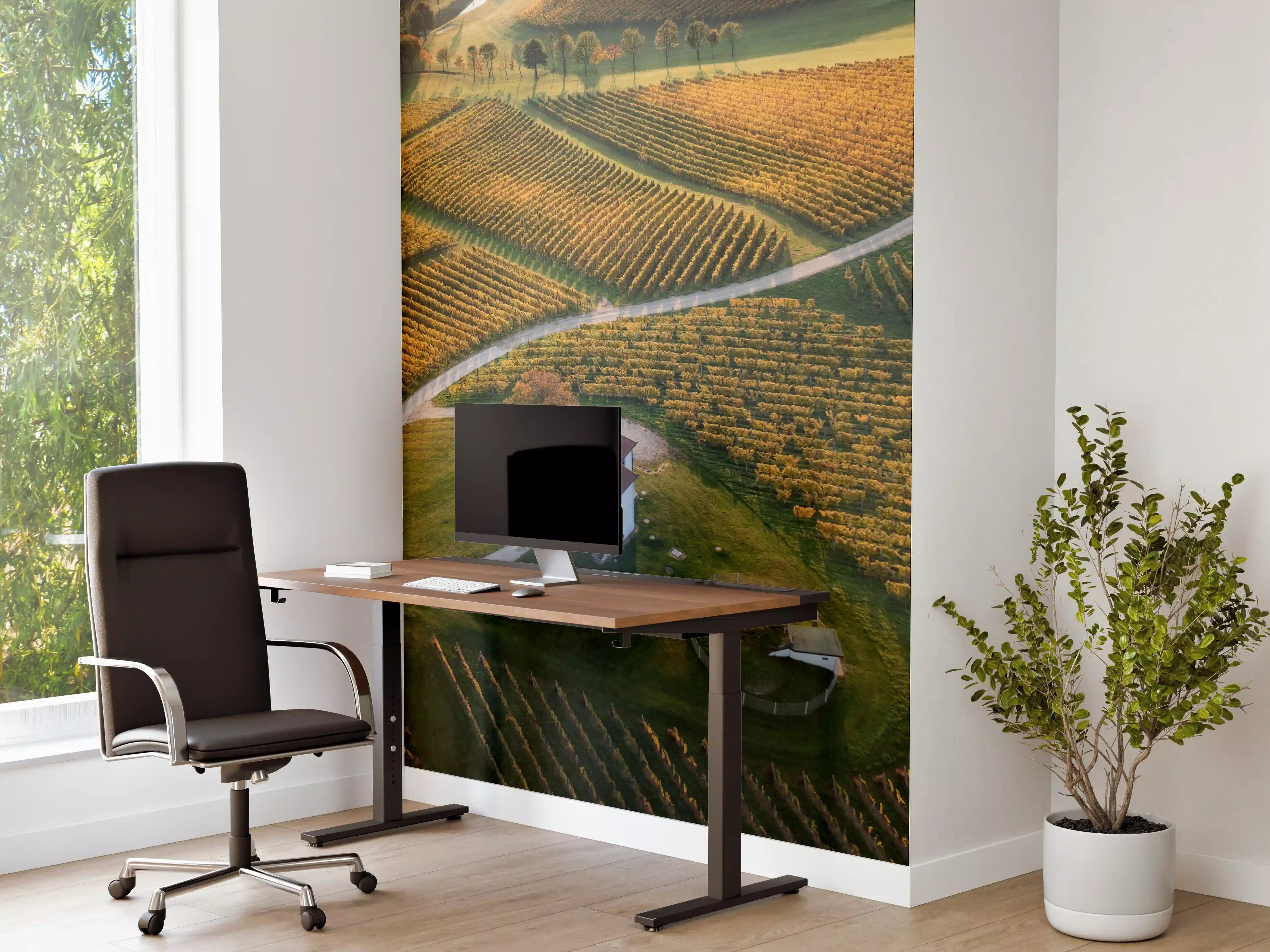 Büro Wandgestaltung - Idyllische Grün-Landschaft