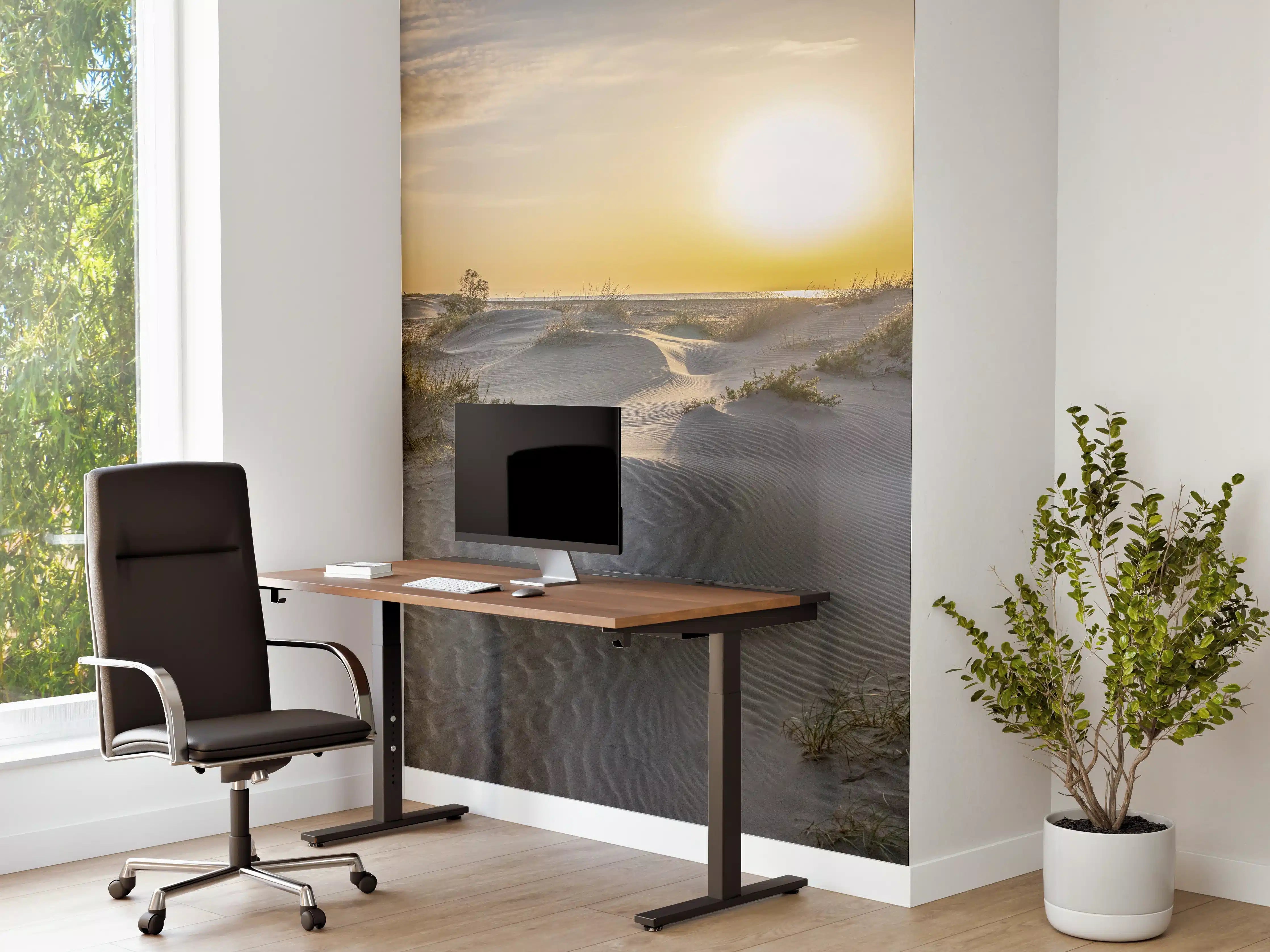 Büro Wandgestaltung - Idyllische Küstenlandschaft bei Sonnenuntergang