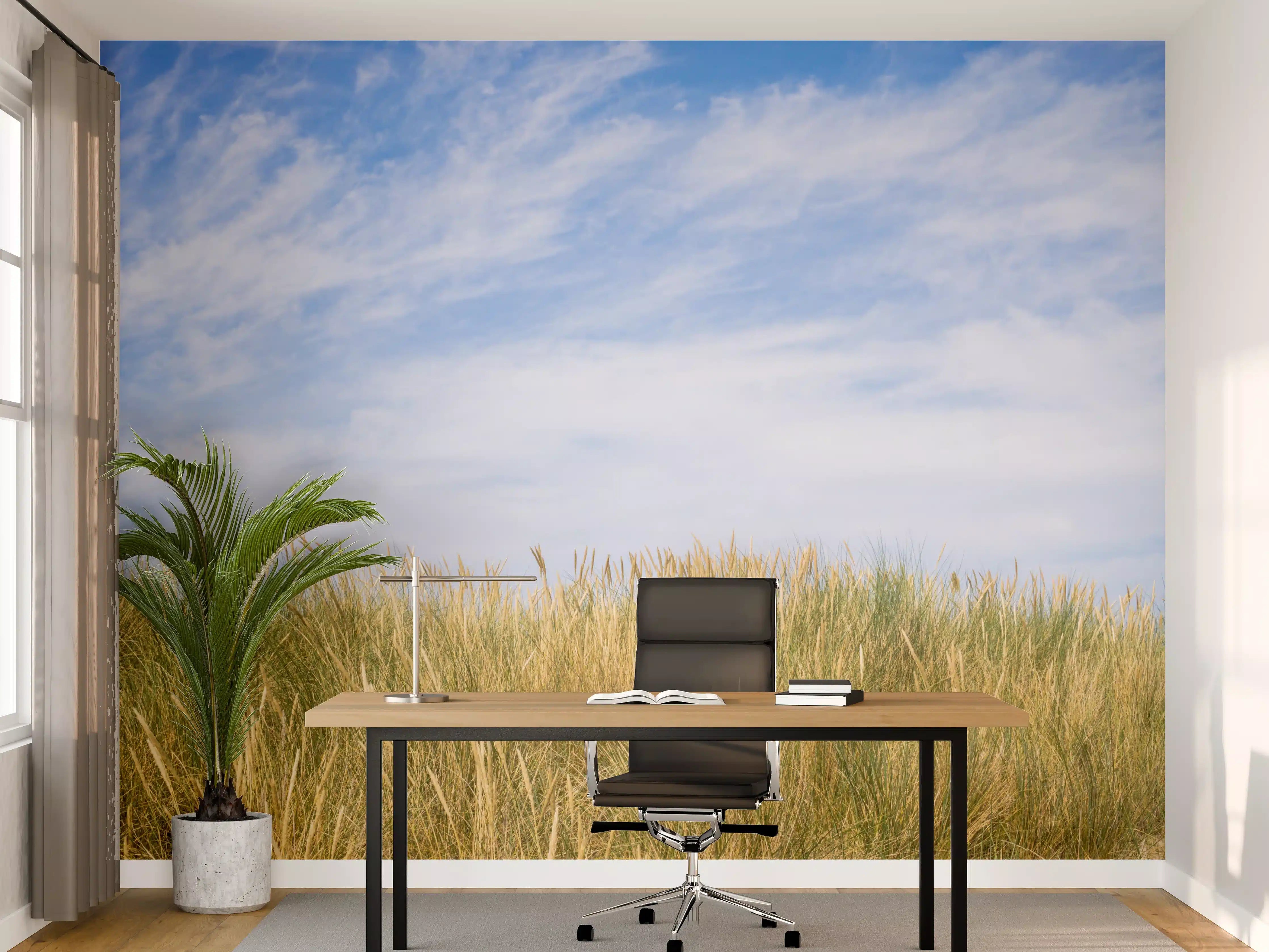 Büro Wandgestaltung - Idyllische Küstenlandschaft mit Himmel