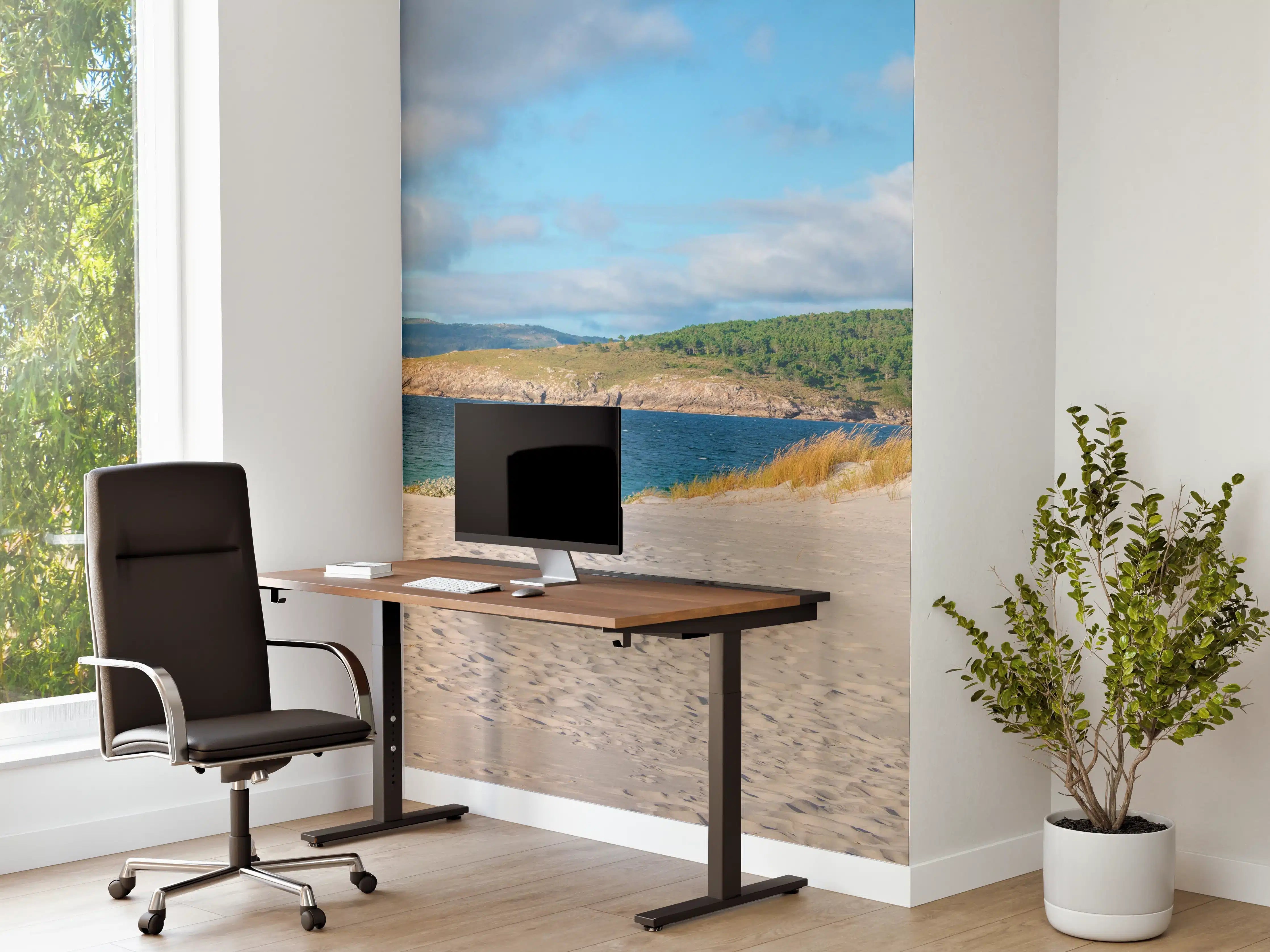 Büro Wandgestaltung - Idyllischer Strand mit sanften Sanddünen