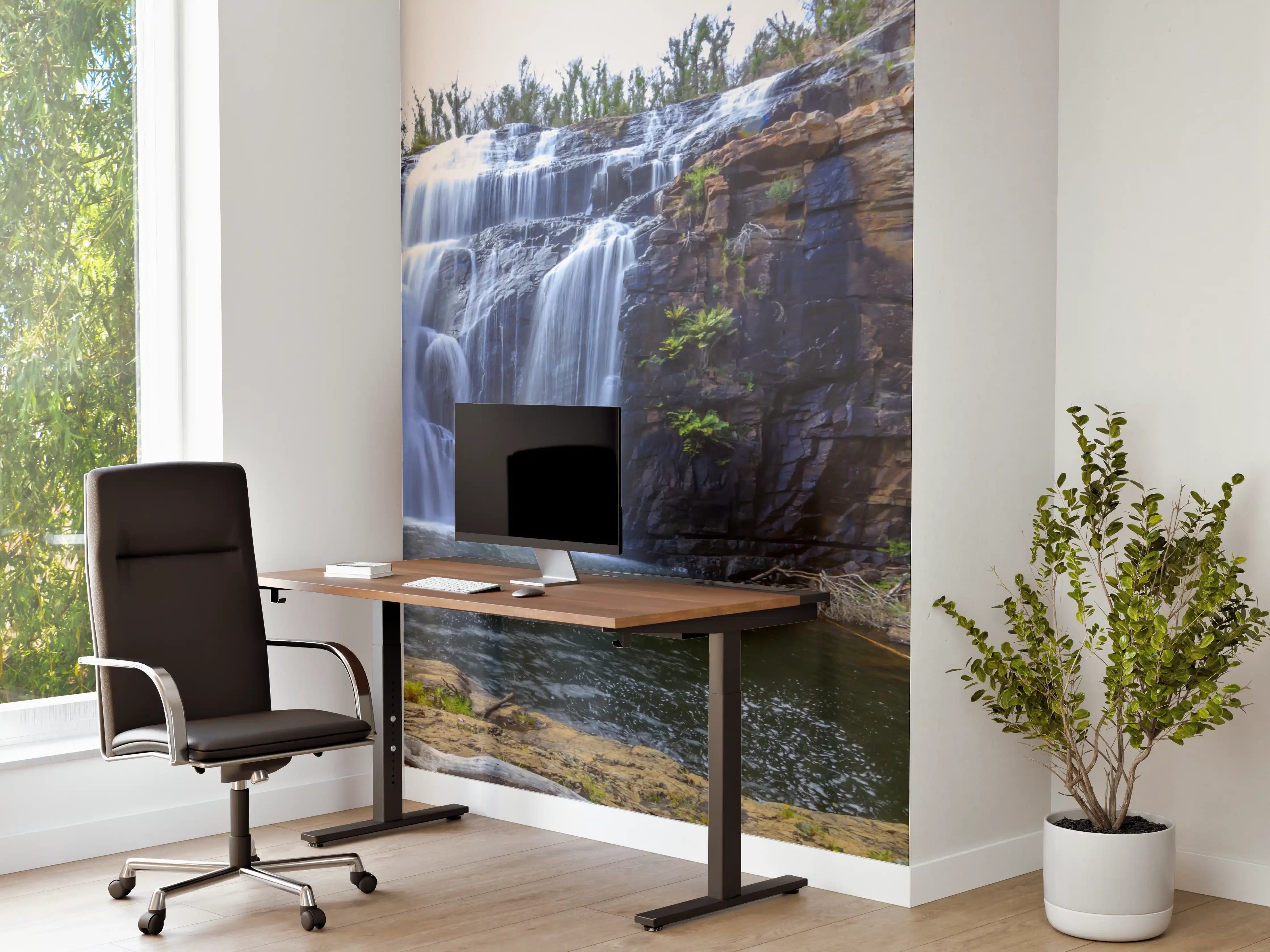 Büro Wandgestaltung - Idyllischer Wasserfall in New South Wales Australien