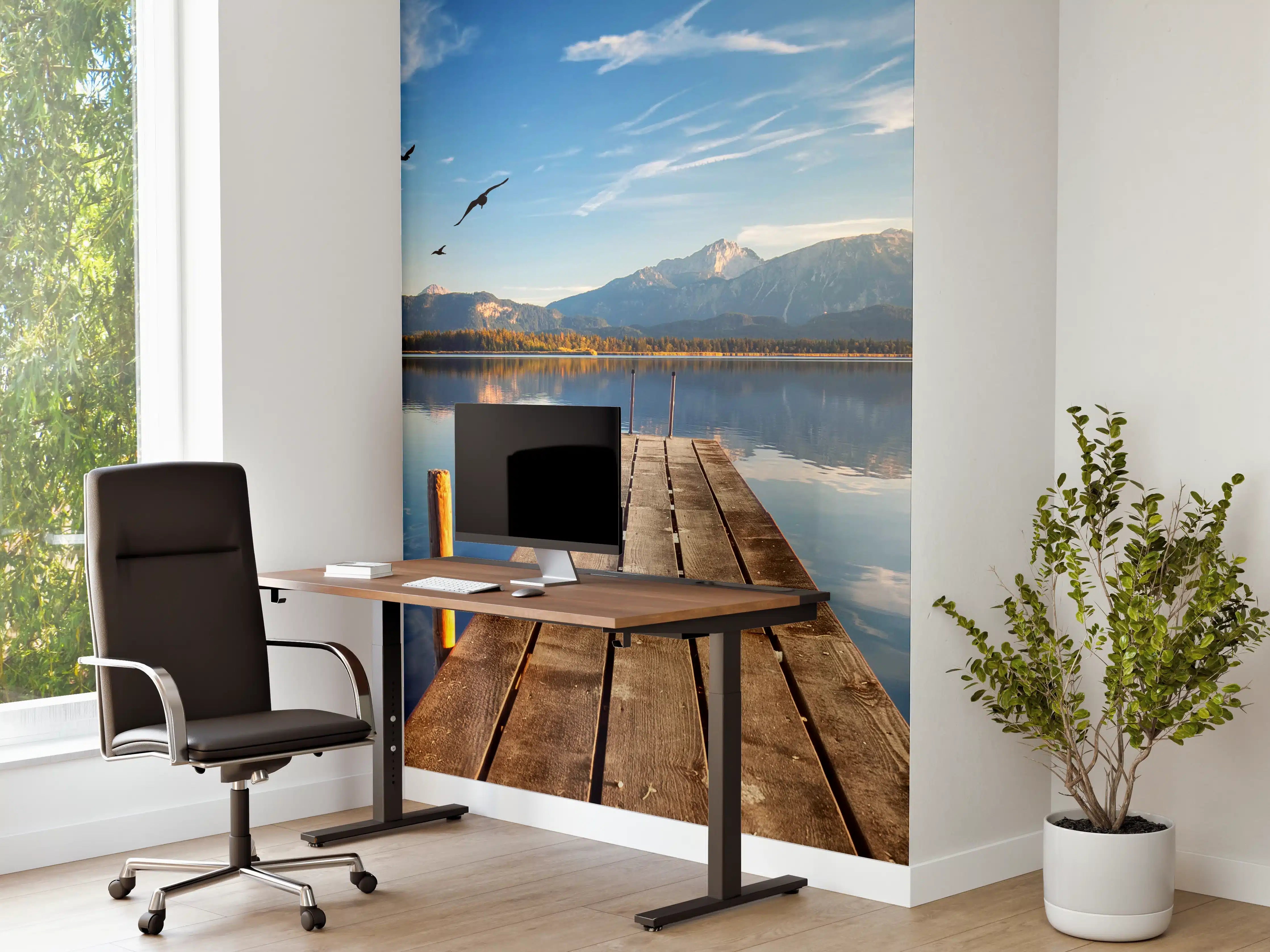 Büro Wandgestaltung - Idyllisches Dorf in Bayerischen Alpen