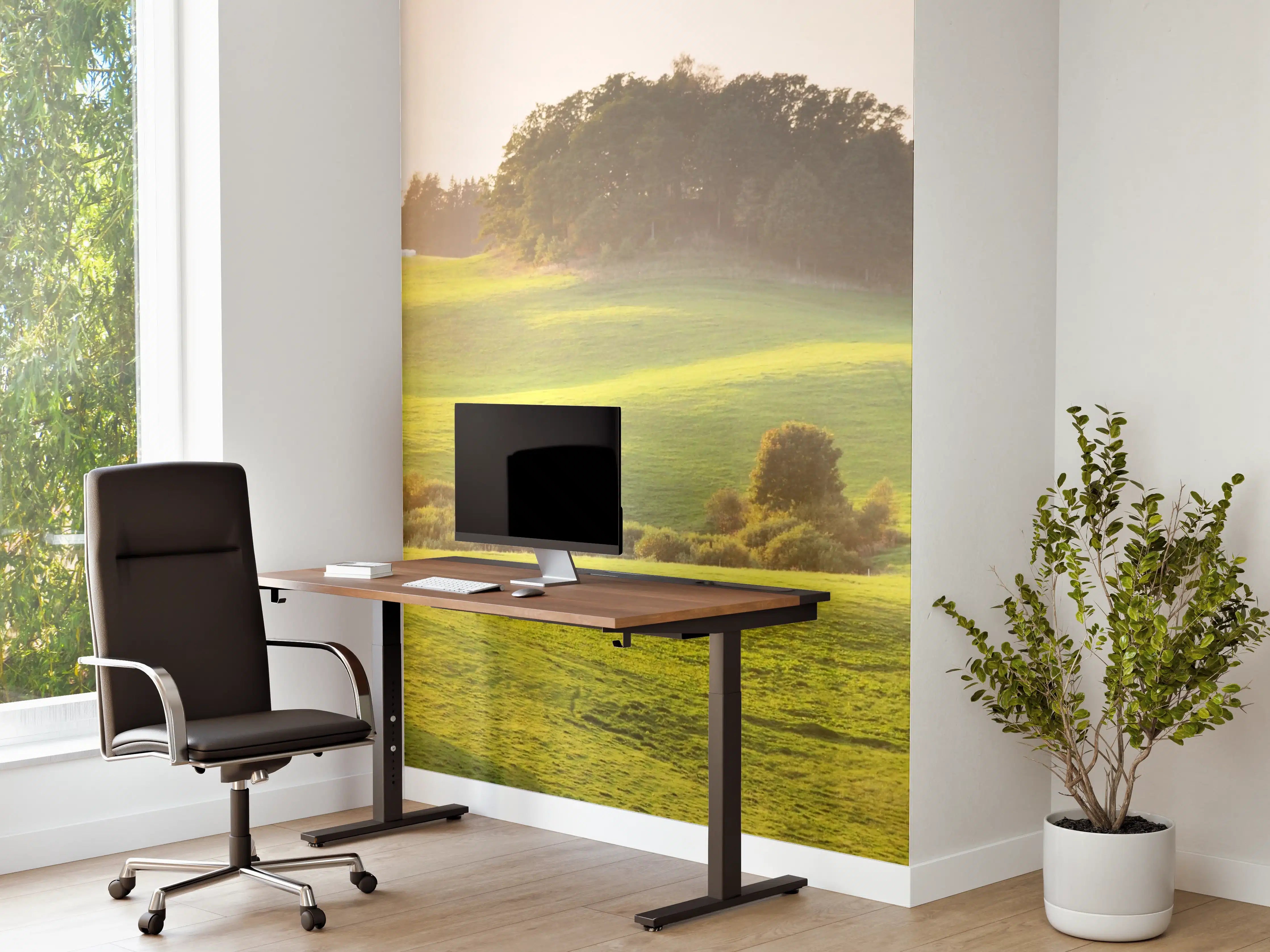 Büro Wandgestaltung - Idyllisches Landschaftsbild bei Sonnenaufgang