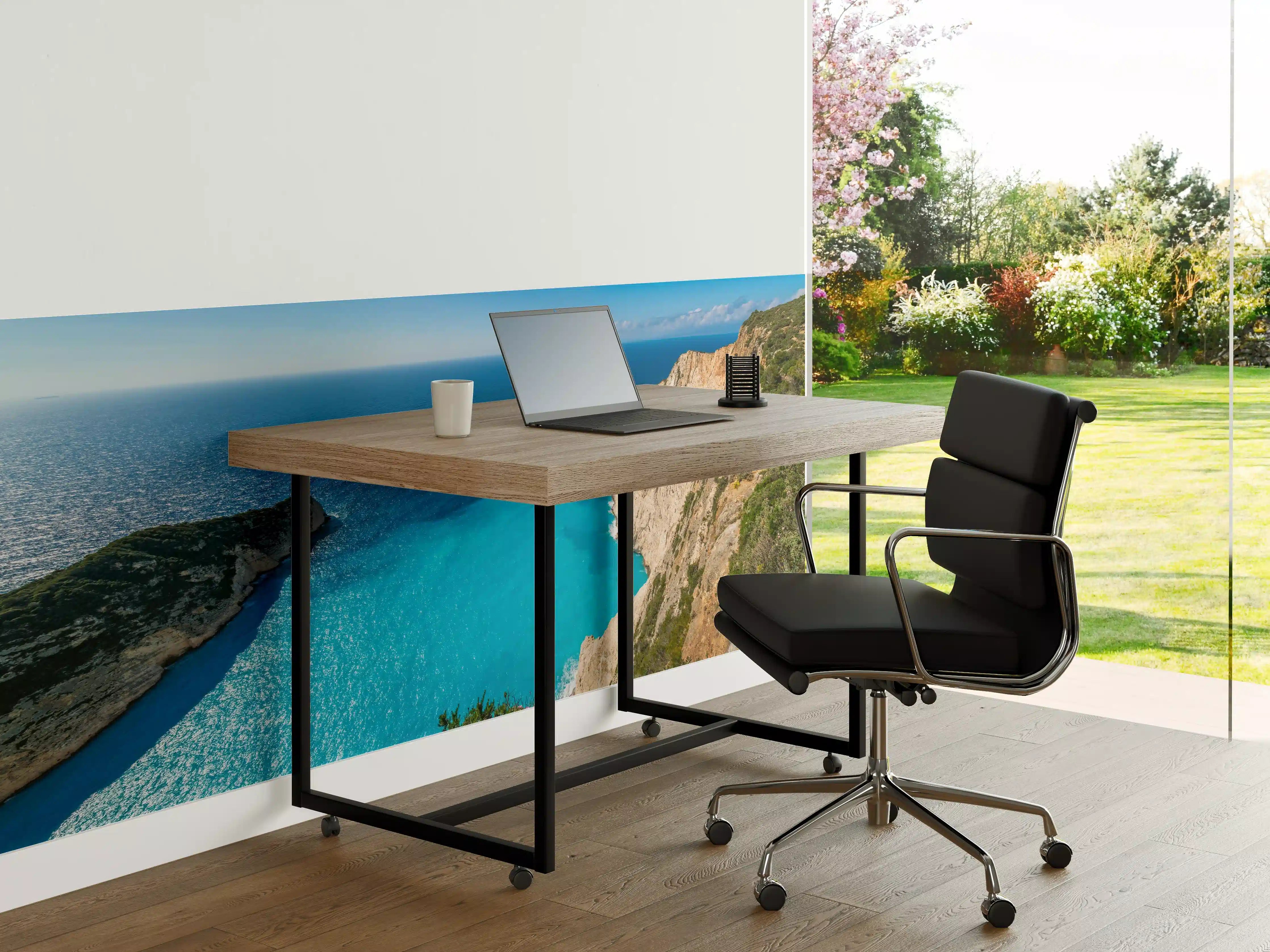 Büro Wandgestaltung - Idyllisches Türkisblaues Küstenpanorama