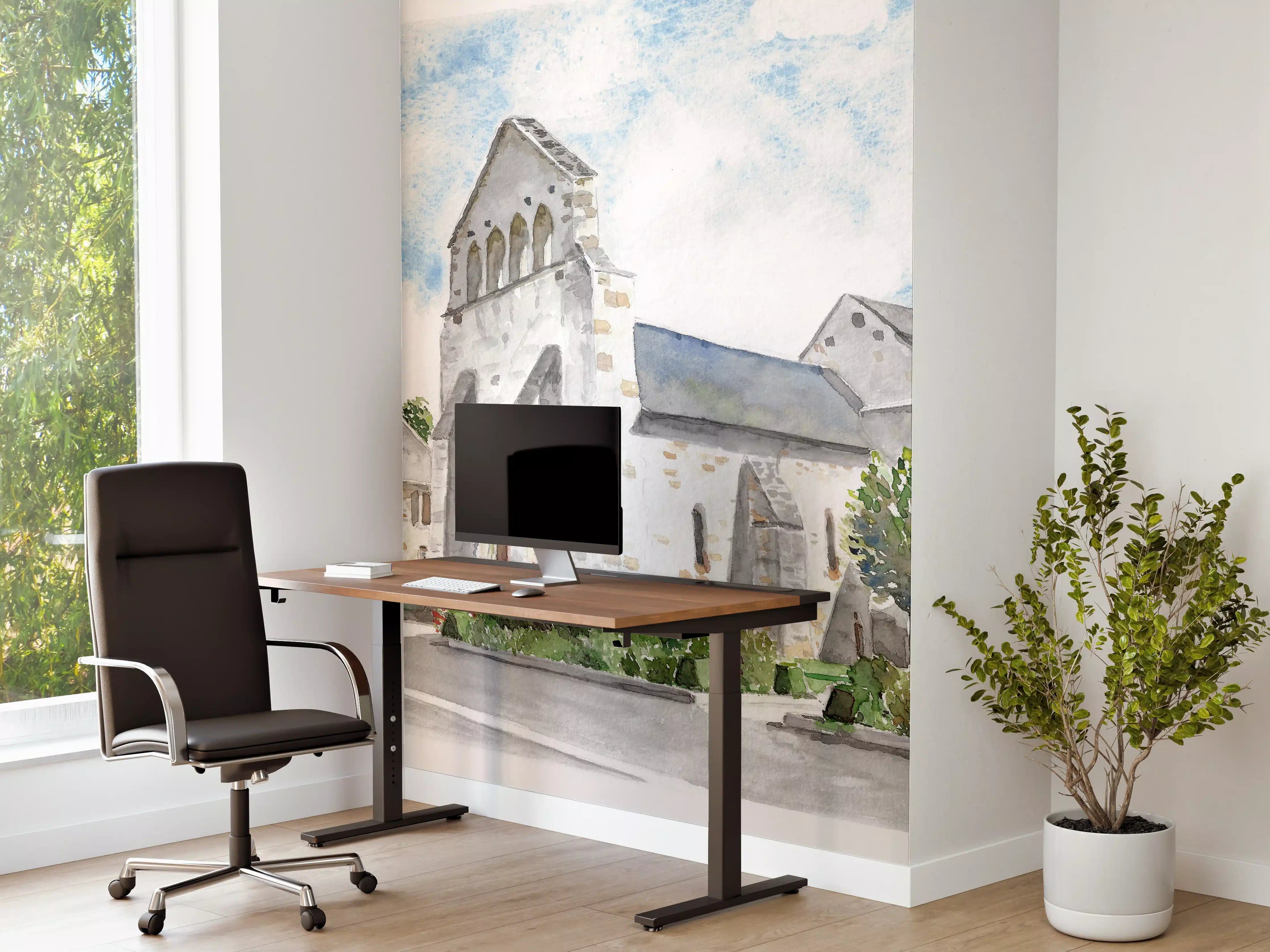 Büro Wandgestaltung - Idyllisches französisches Dorf