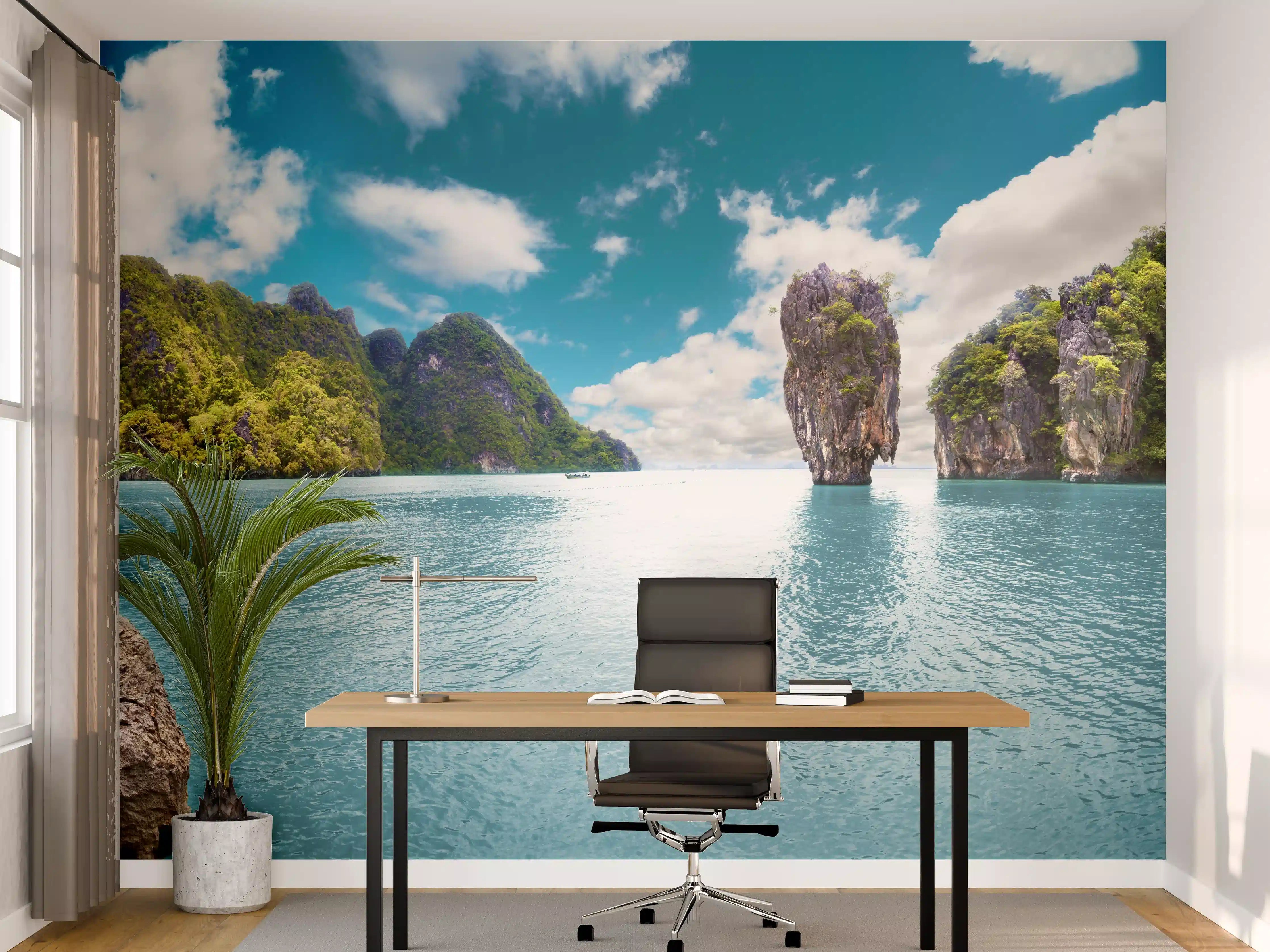 Büro Wandgestaltung - Insellandschaft in Thailand