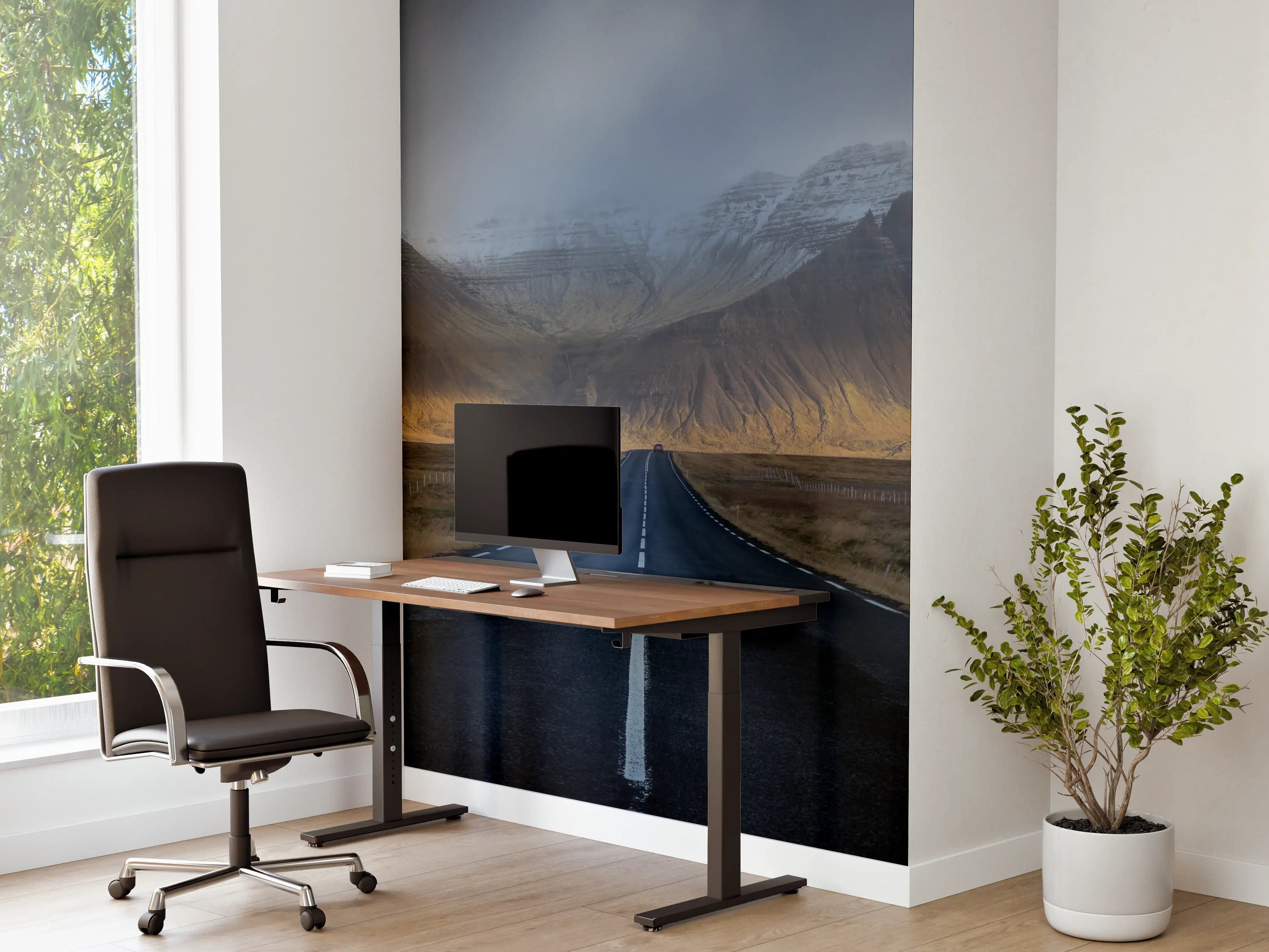 Büro Wandgestaltung - Isländische Berglandschaft am Weg