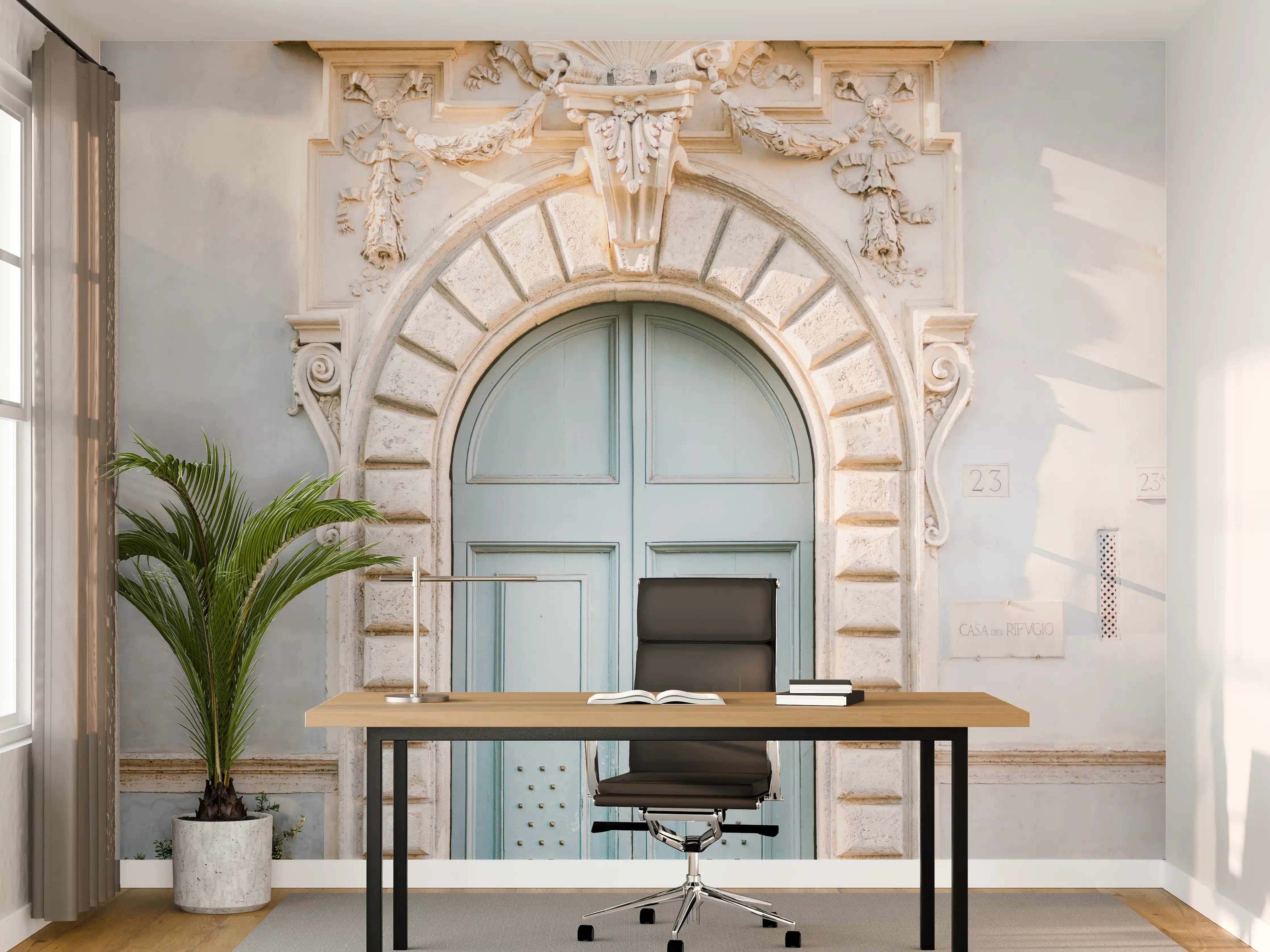 Büro Wandgestaltung - Italienische Architektur - Tür