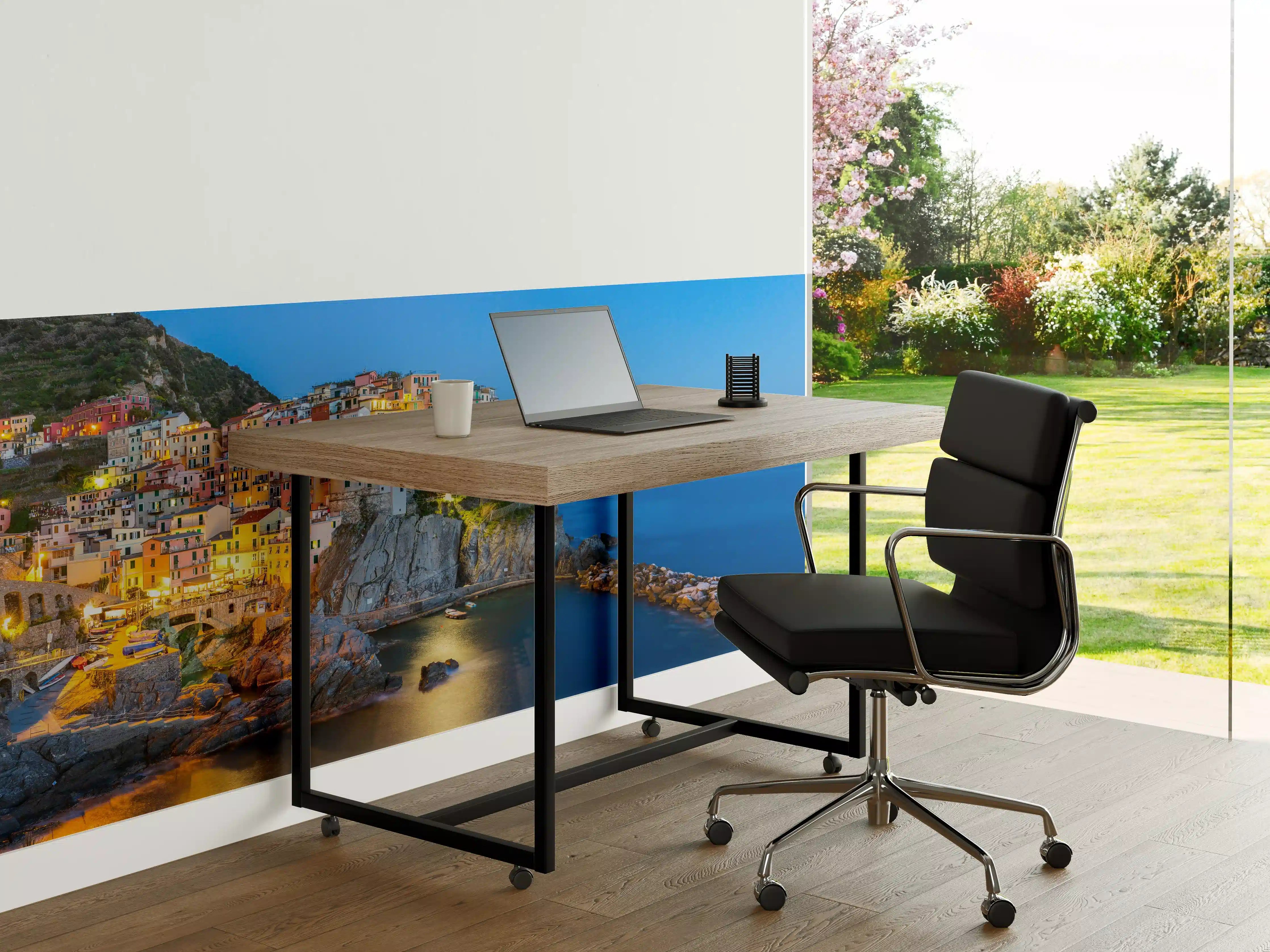 Büro Wandgestaltung - Italienische Küstenstadt bei Abendlicht