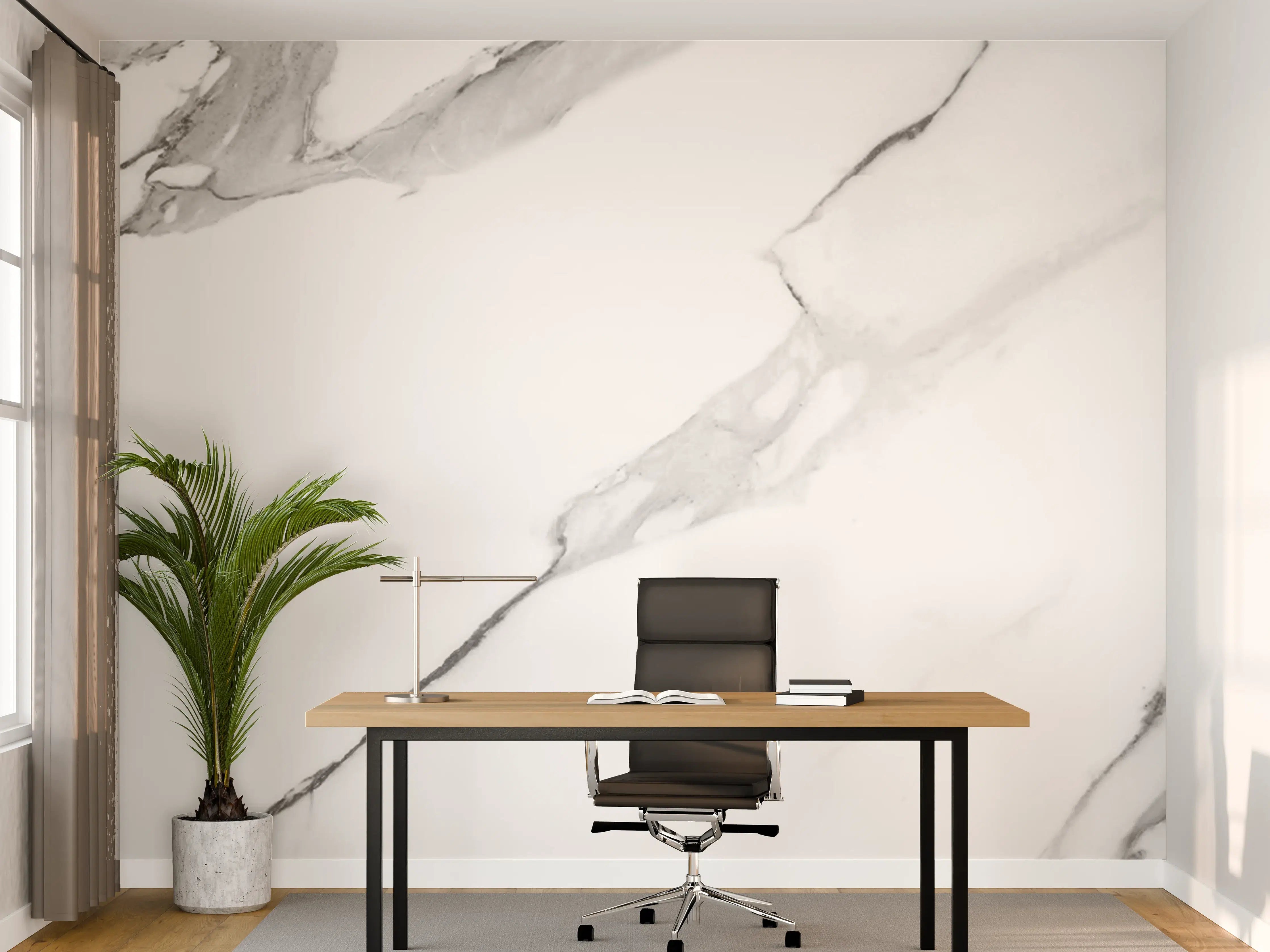 Büro Wandgestaltung - Italienischer Statuario Marmor