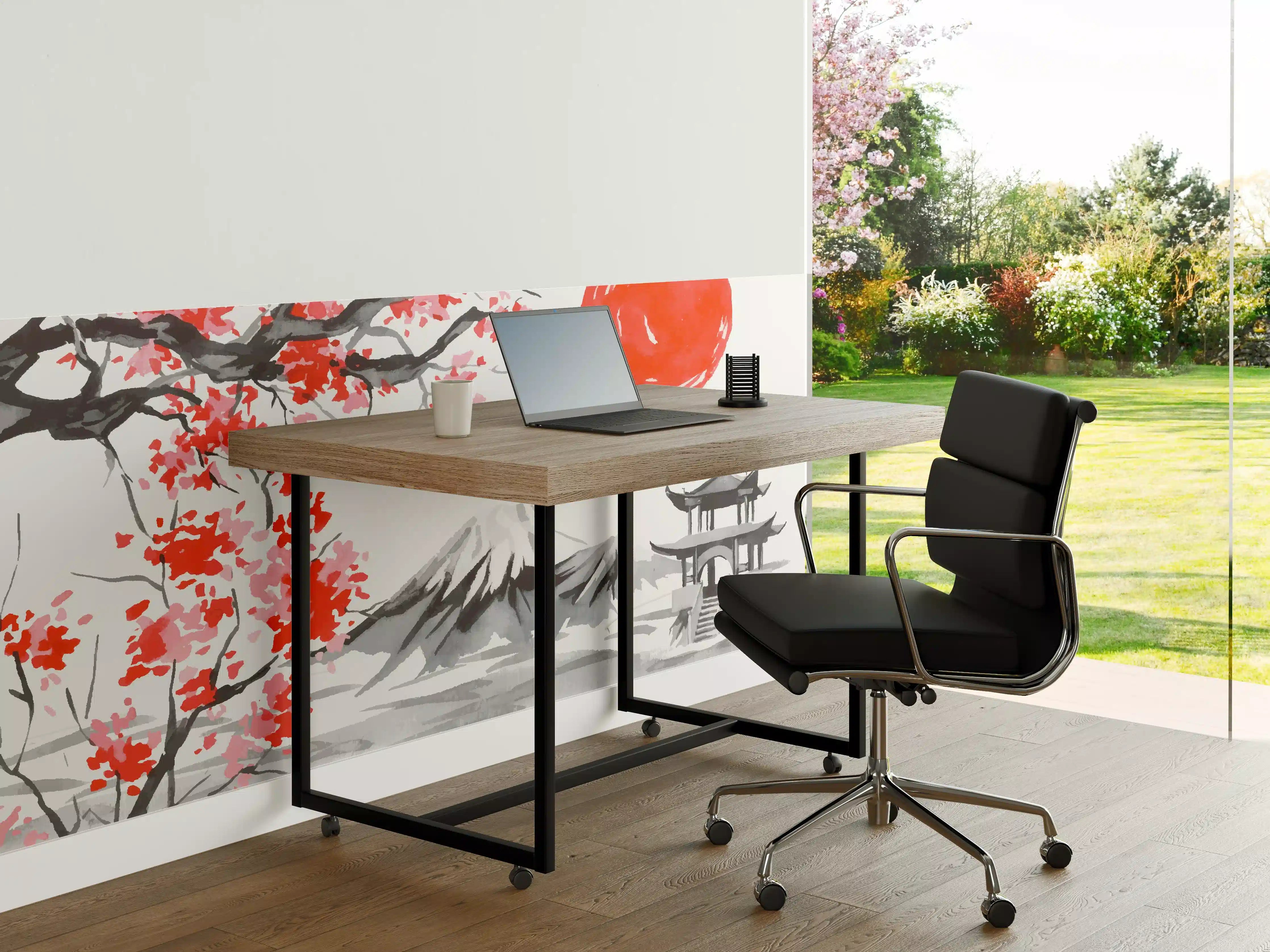 Büro Wandgestaltung - Japanische Kirschblüte Aquarell