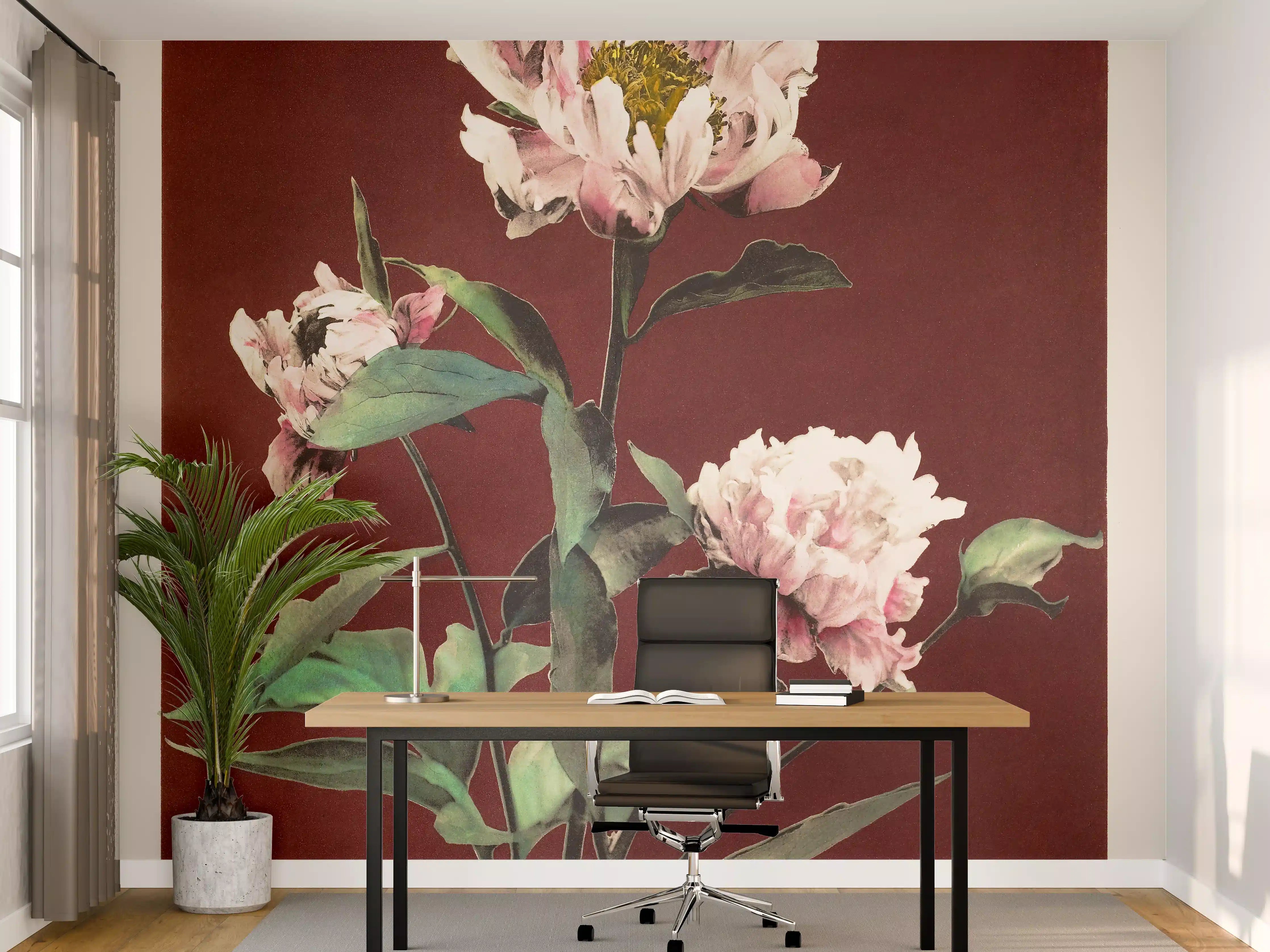 Büro Wandgestaltung - Japanische Pfingstrosen - Gemälde