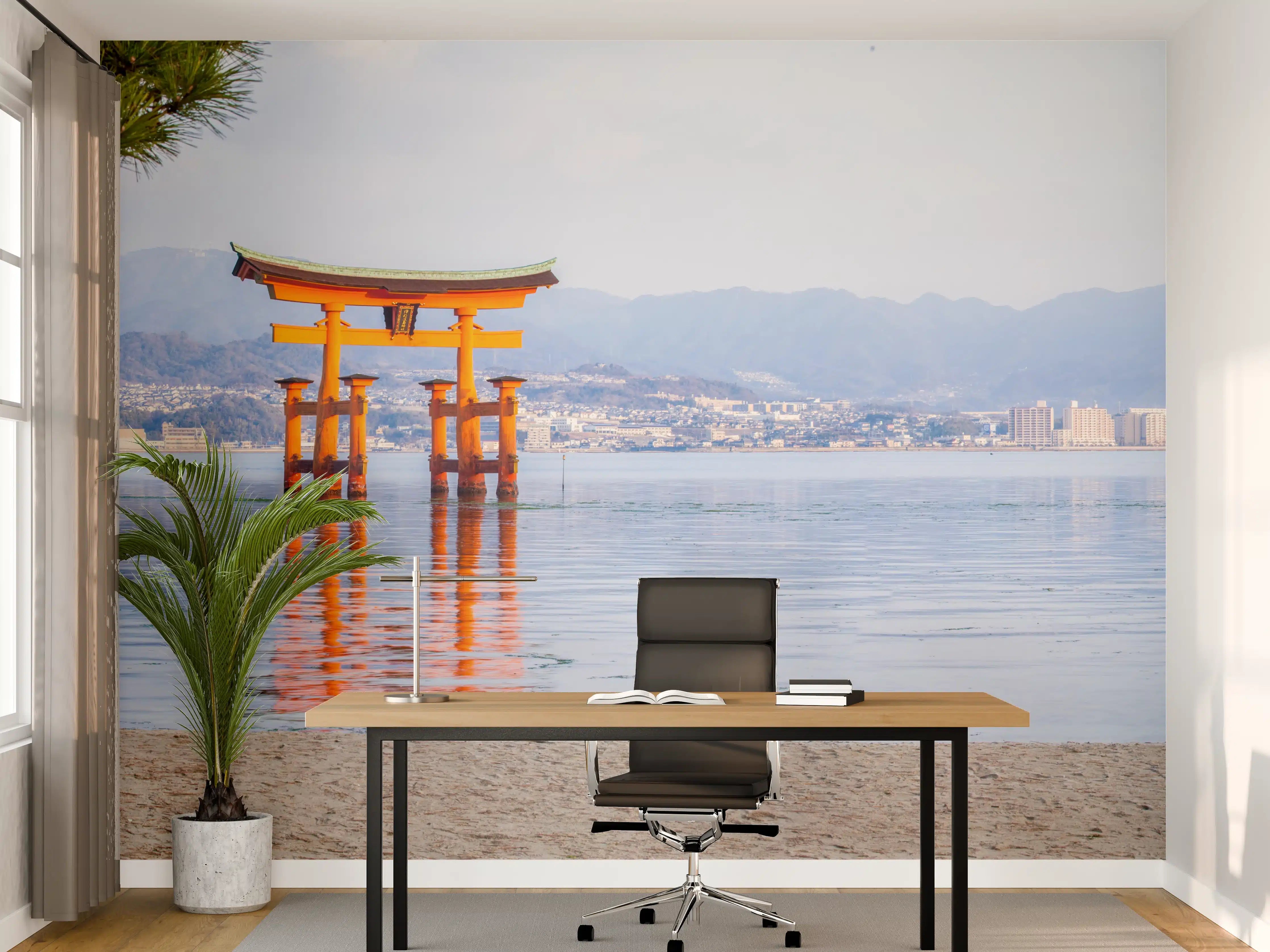Büro Wandgestaltung - Japanisches Torii am Meer