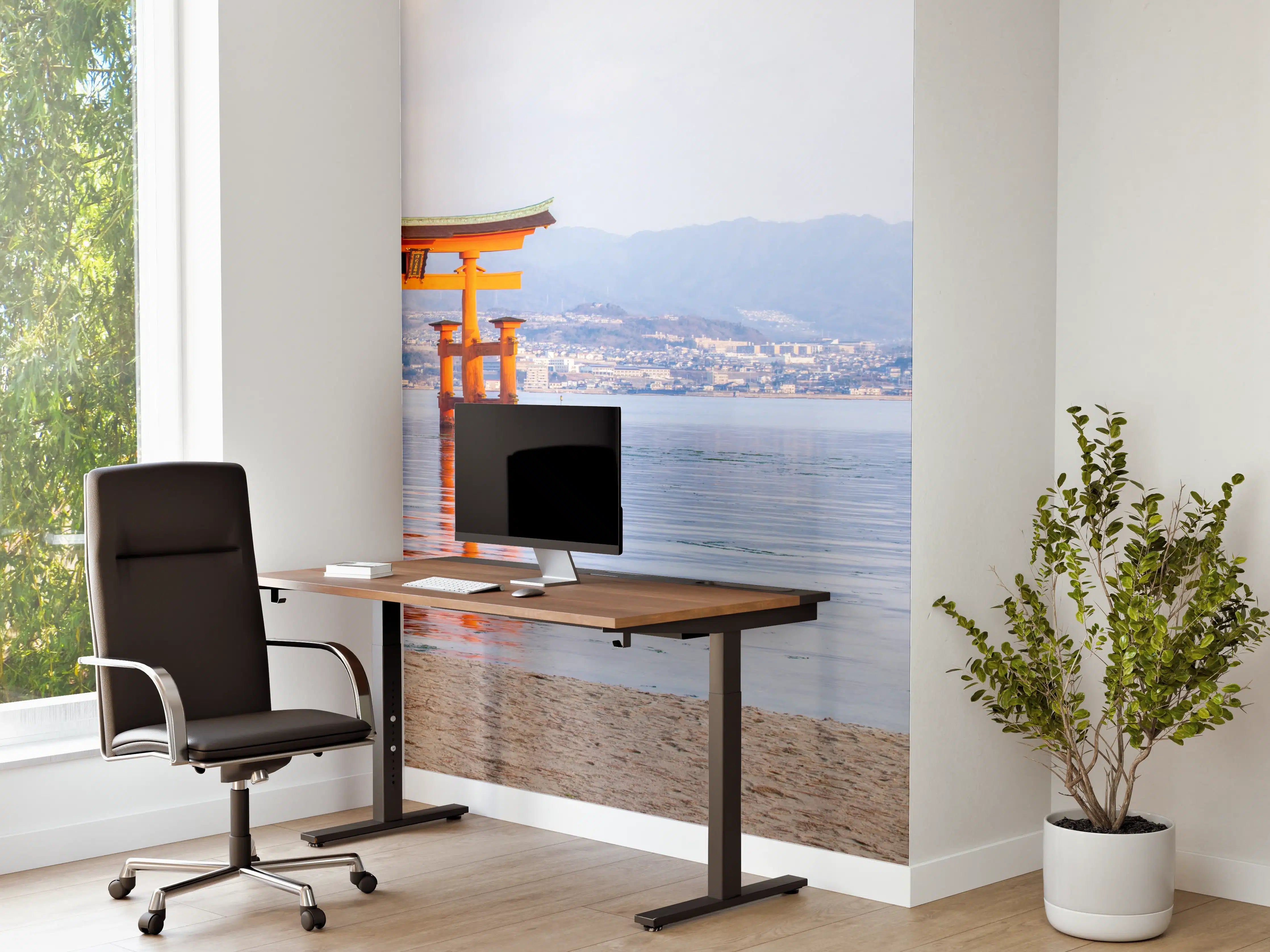 Büro Wandgestaltung - Japanisches Torii am Meer