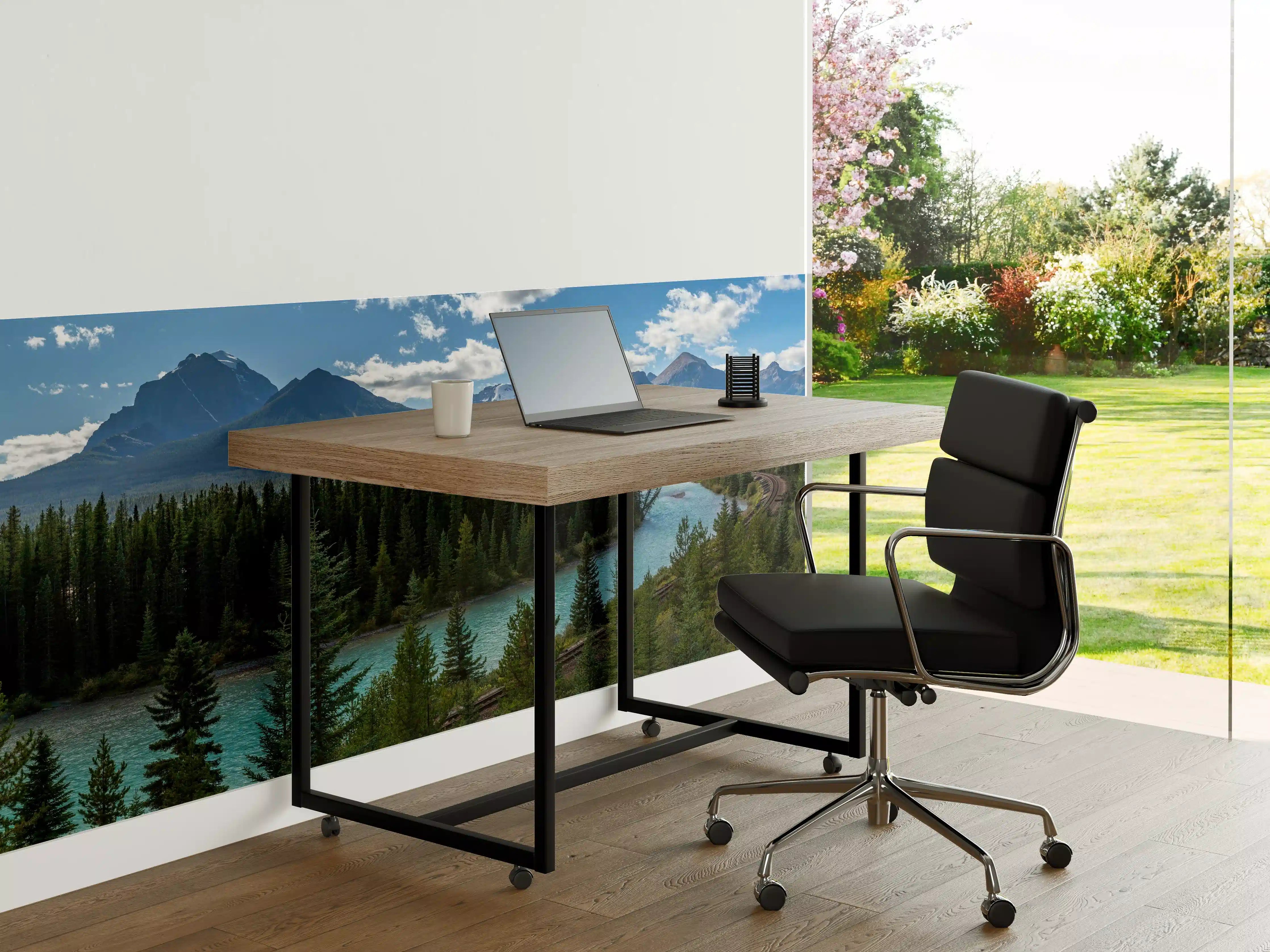 Büro Wandgestaltung - Kanada Nationalpark Natur Zug Gleisen
