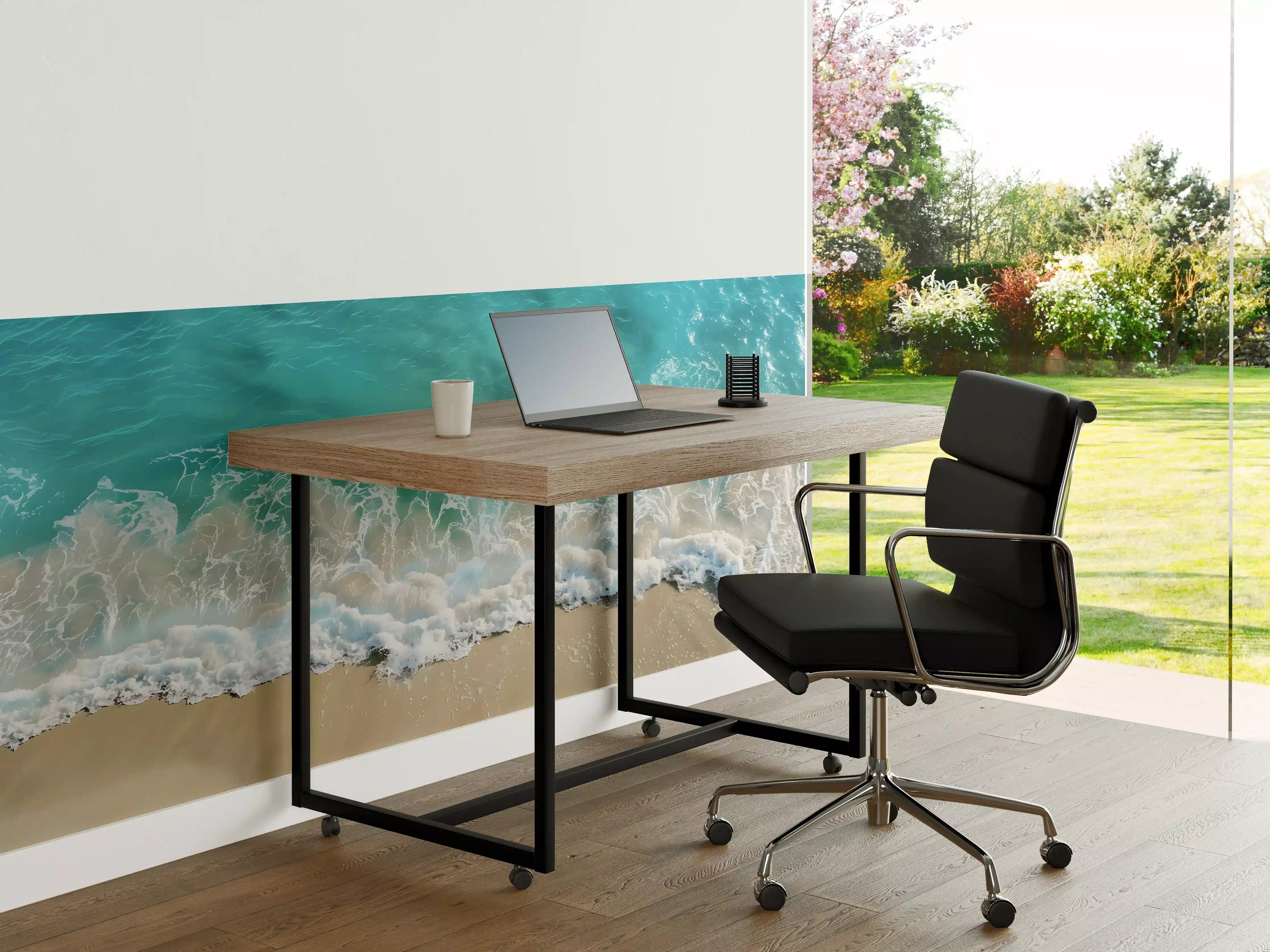 Büro Wandgestaltung - Karibik Strand mit türkisblauem Wasser