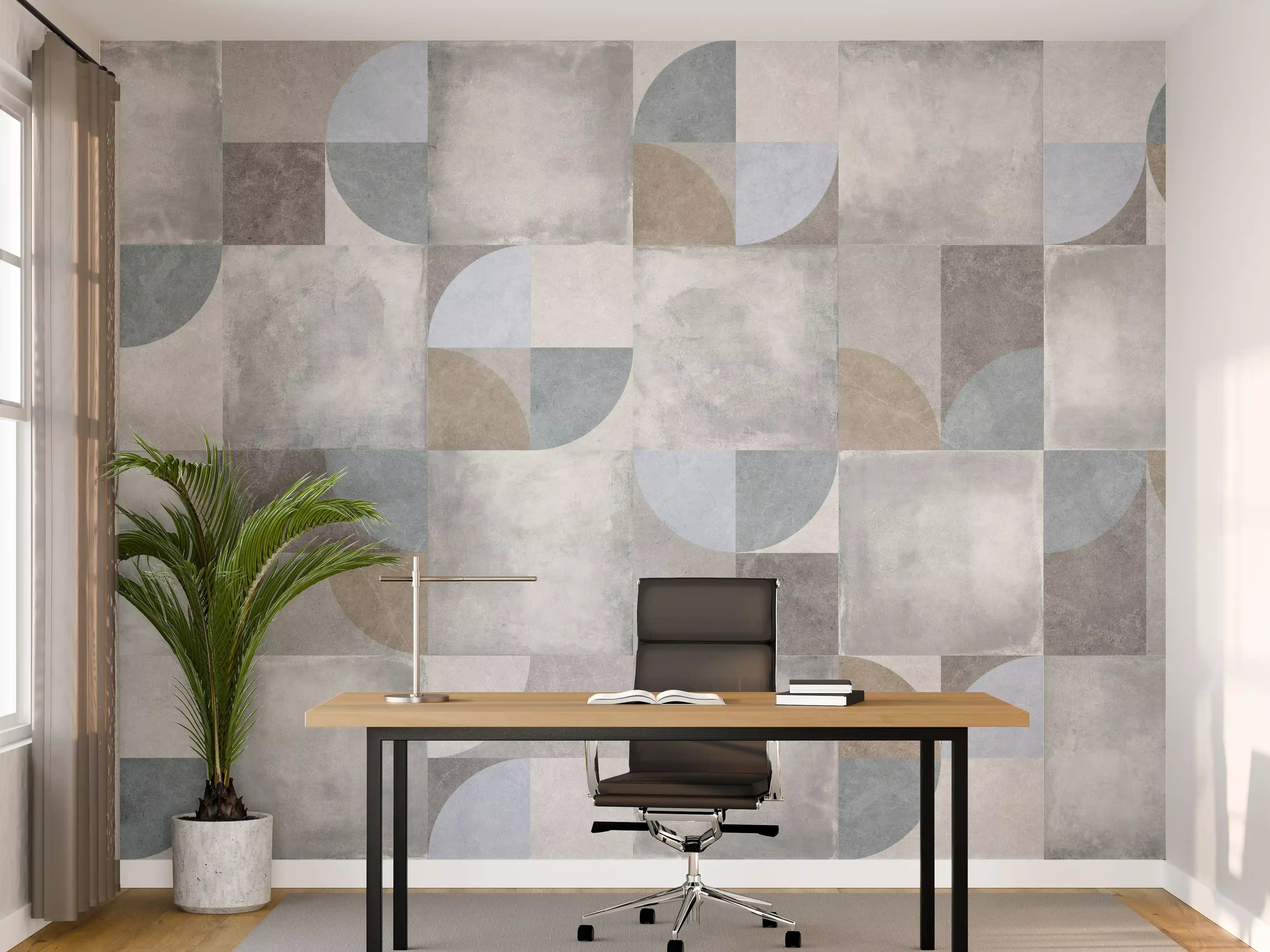 Büro Wandgestaltung - Karierter Keramik Hintergrund