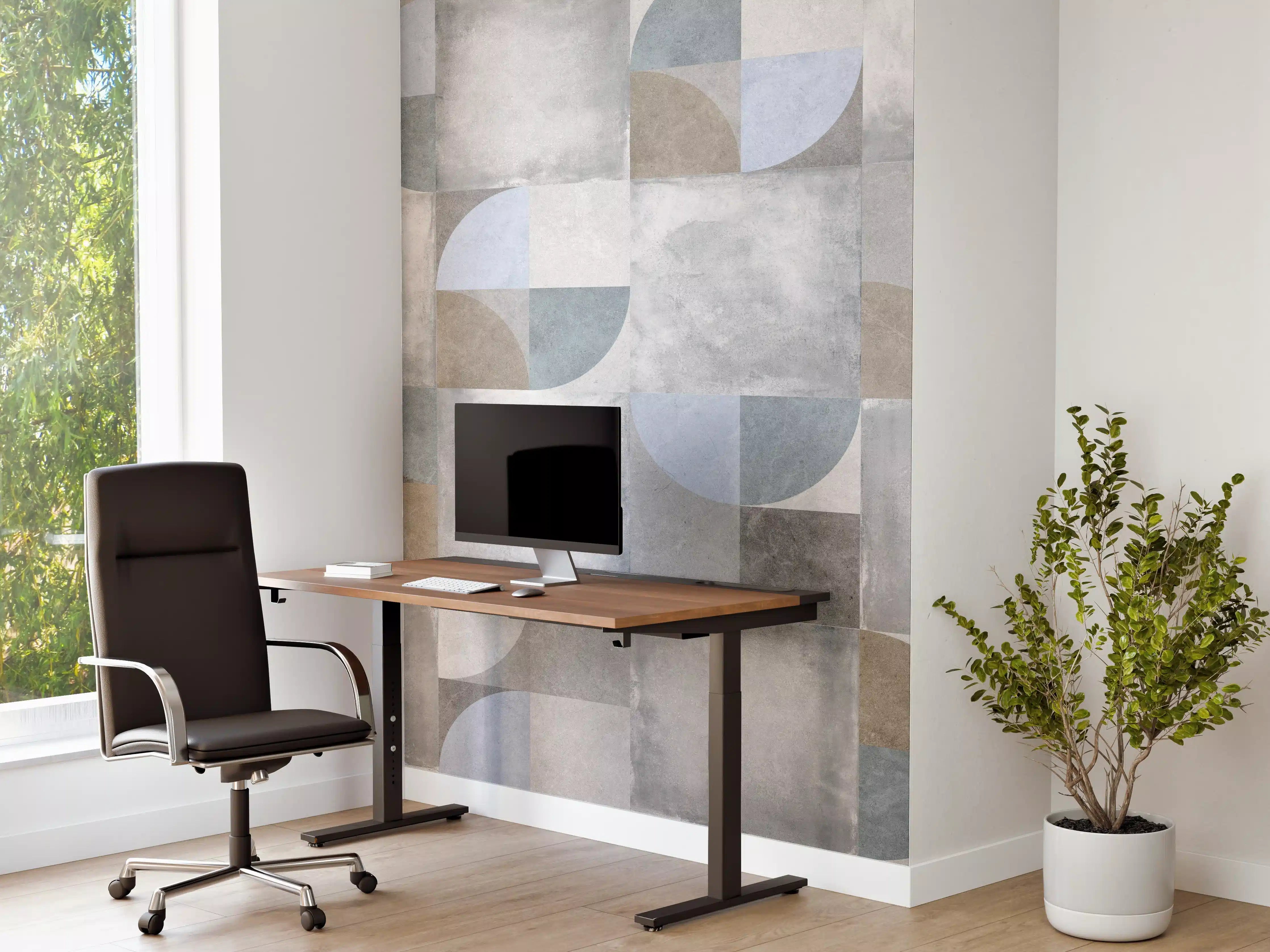 Büro Wandgestaltung - Karierter Keramik Hintergrund