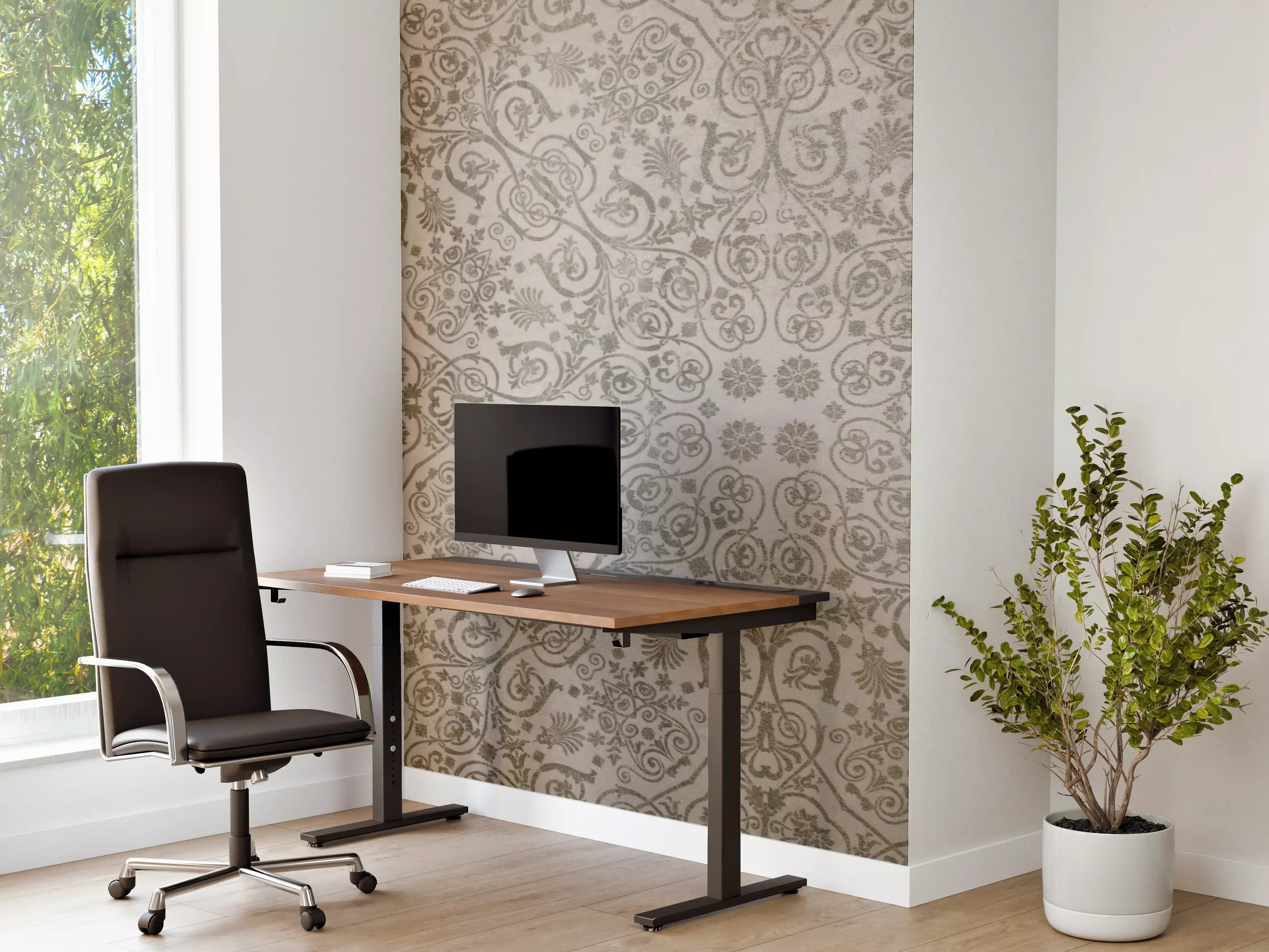 Büro Wandgestaltung - Keramikfliese mit abstraktem Mosaik-Blumenmuster