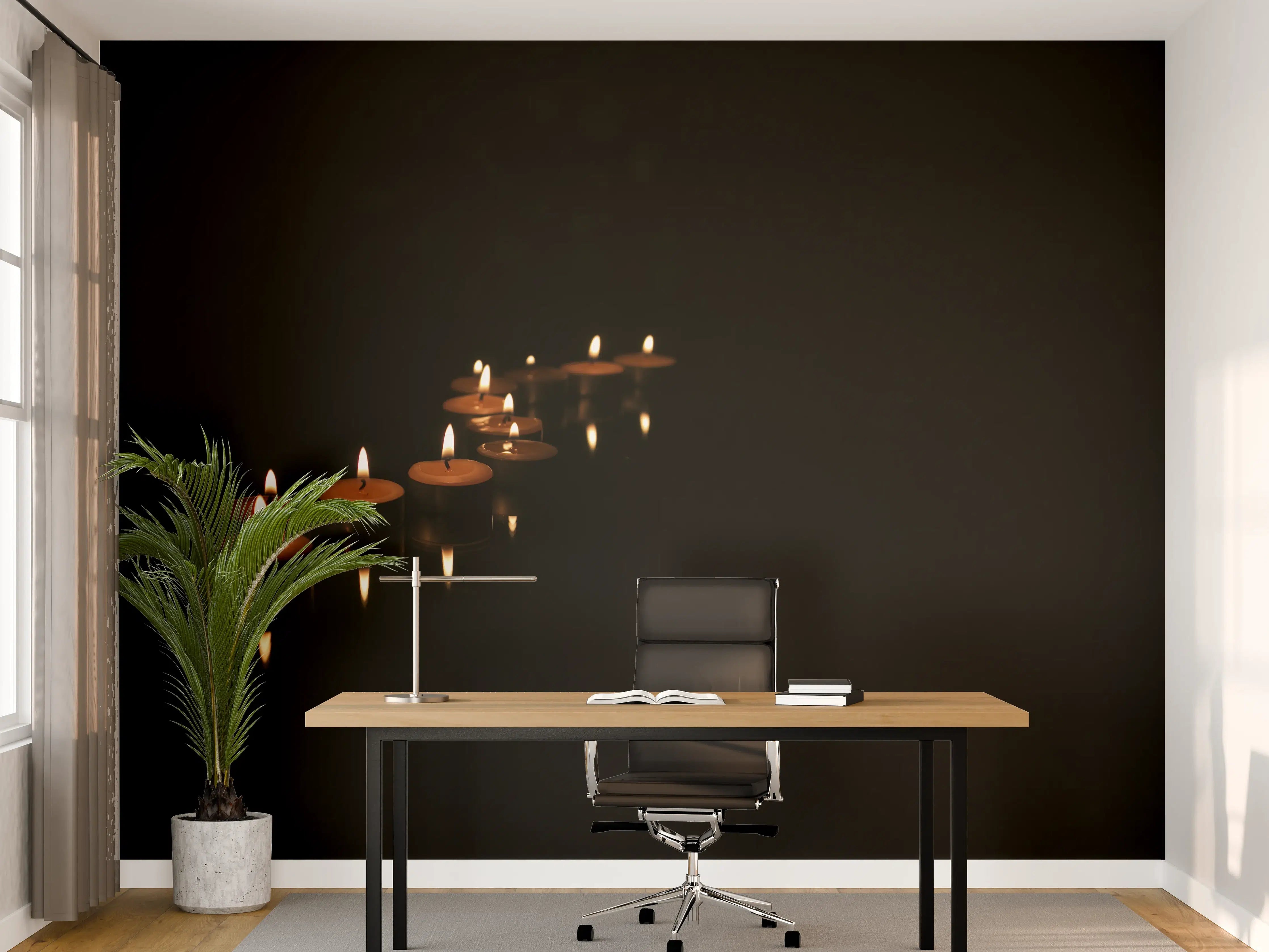 Büro Wandgestaltung - Kerzen - Gedenkstätte