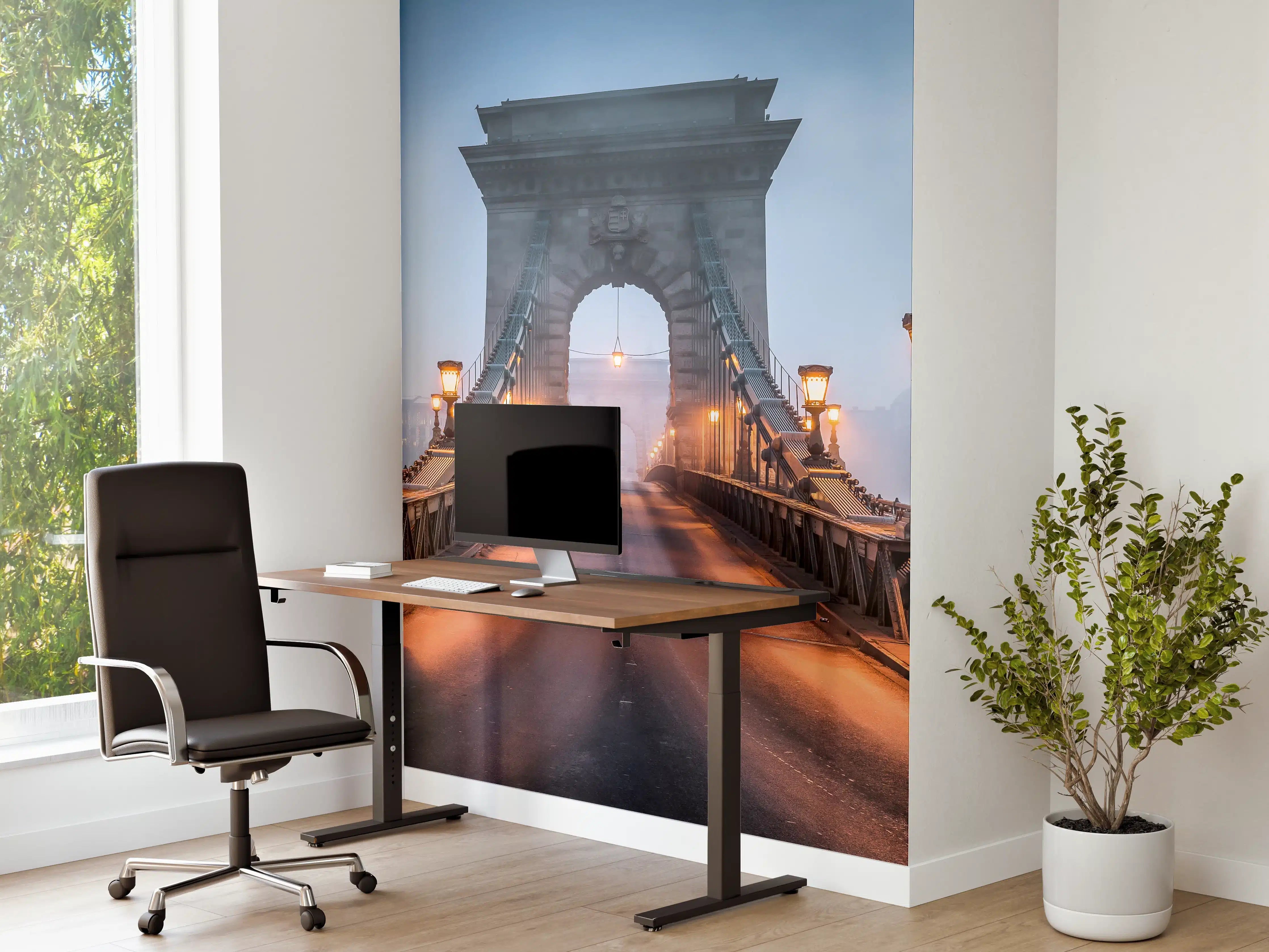 Büro Wandgestaltung - Kettenbrücke Panorama in Budapest