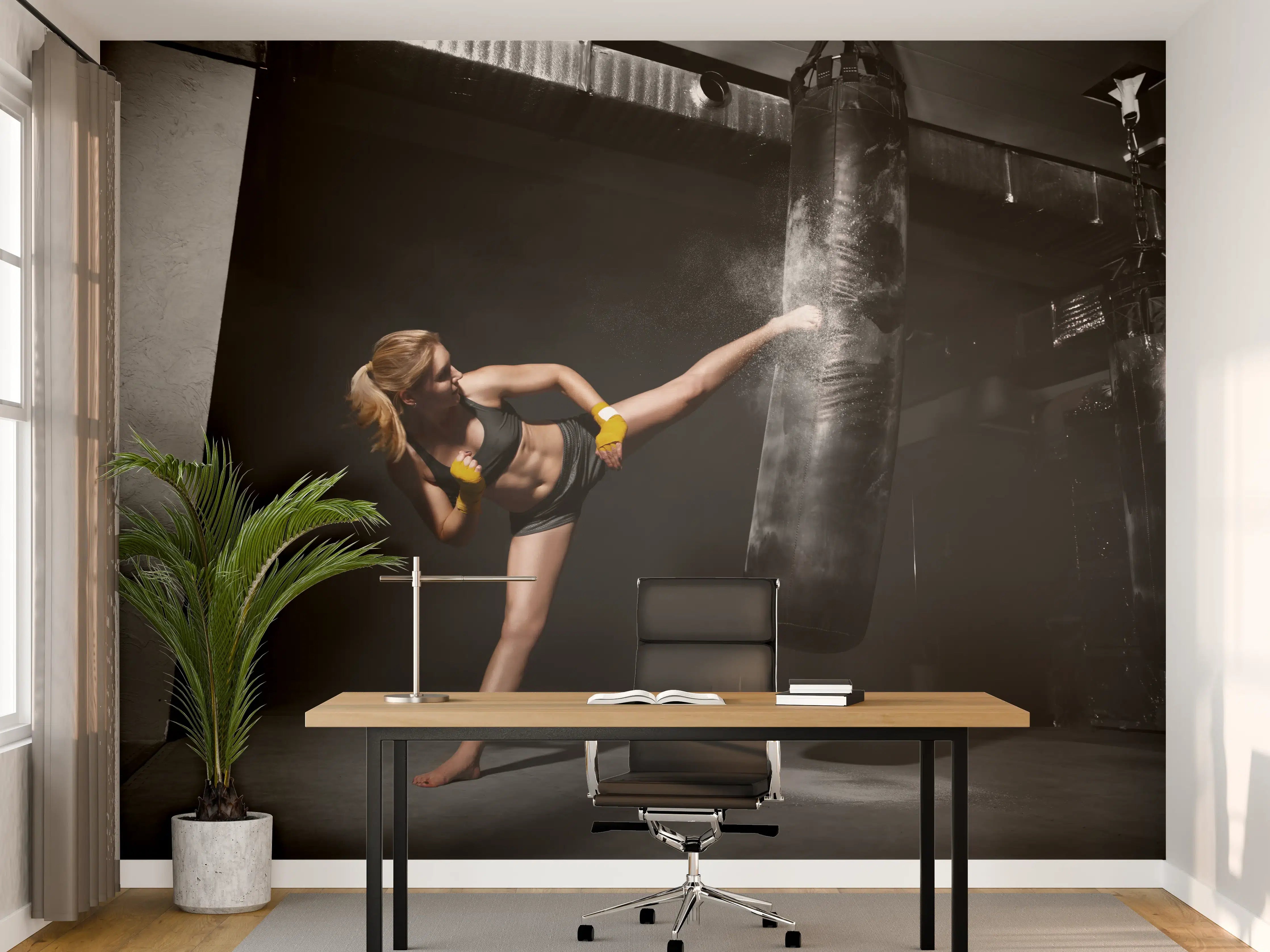 Büro Wandgestaltung - Kickboxen Sport 2