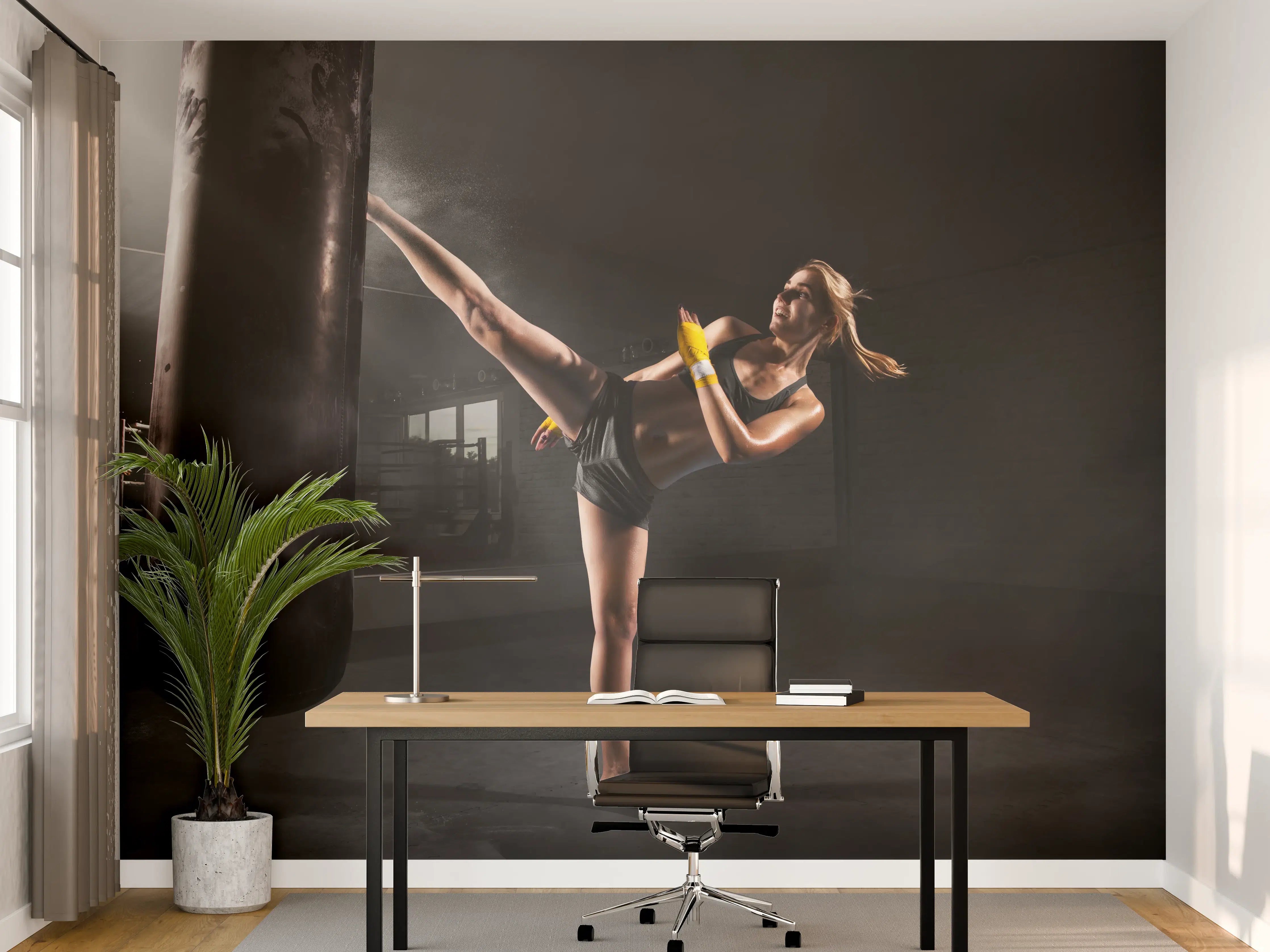 Büro Wandgestaltung - Kickboxen Sport