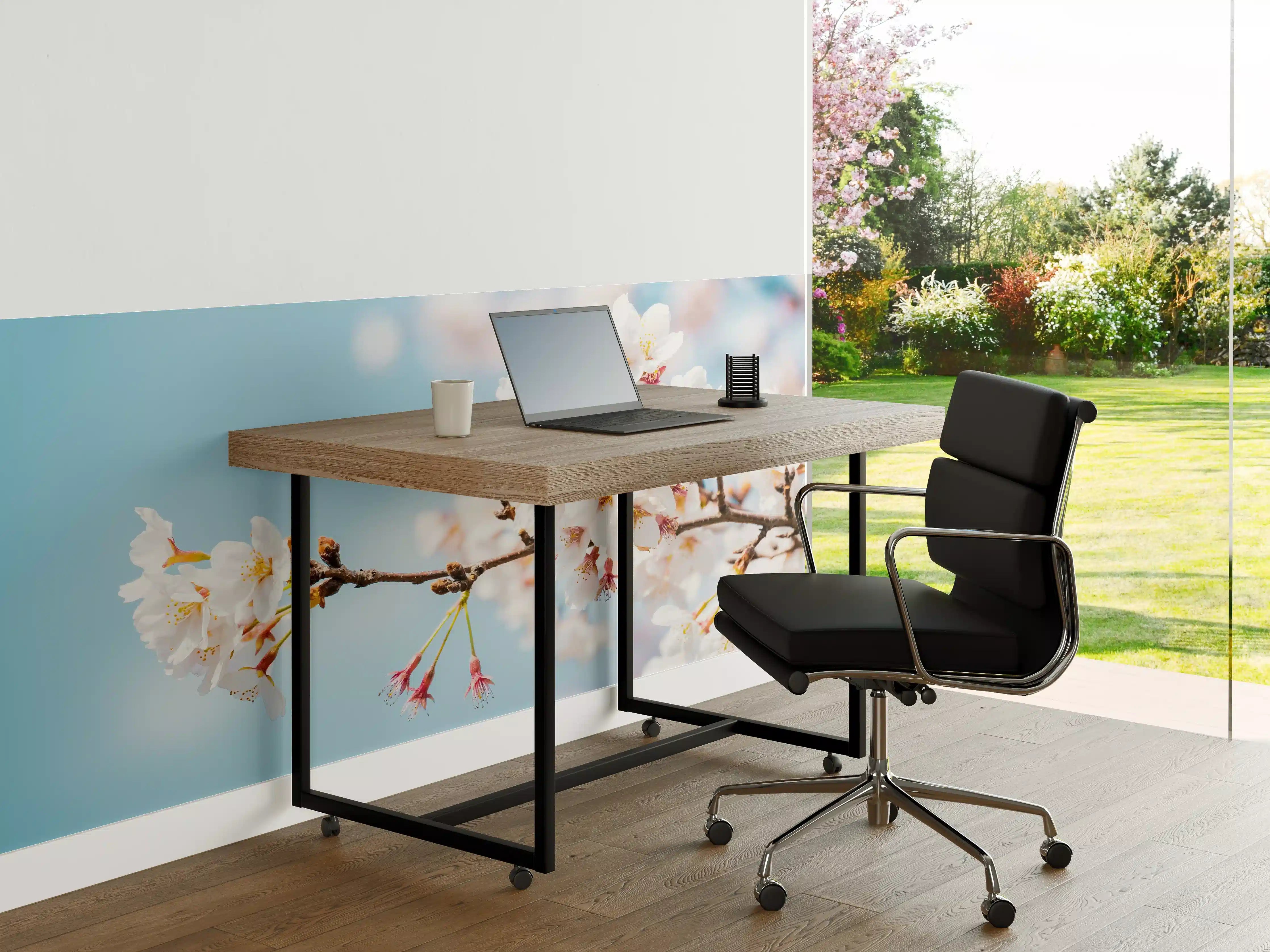 Büro Wandgestaltung - Kirschblüten in voller Blüte
