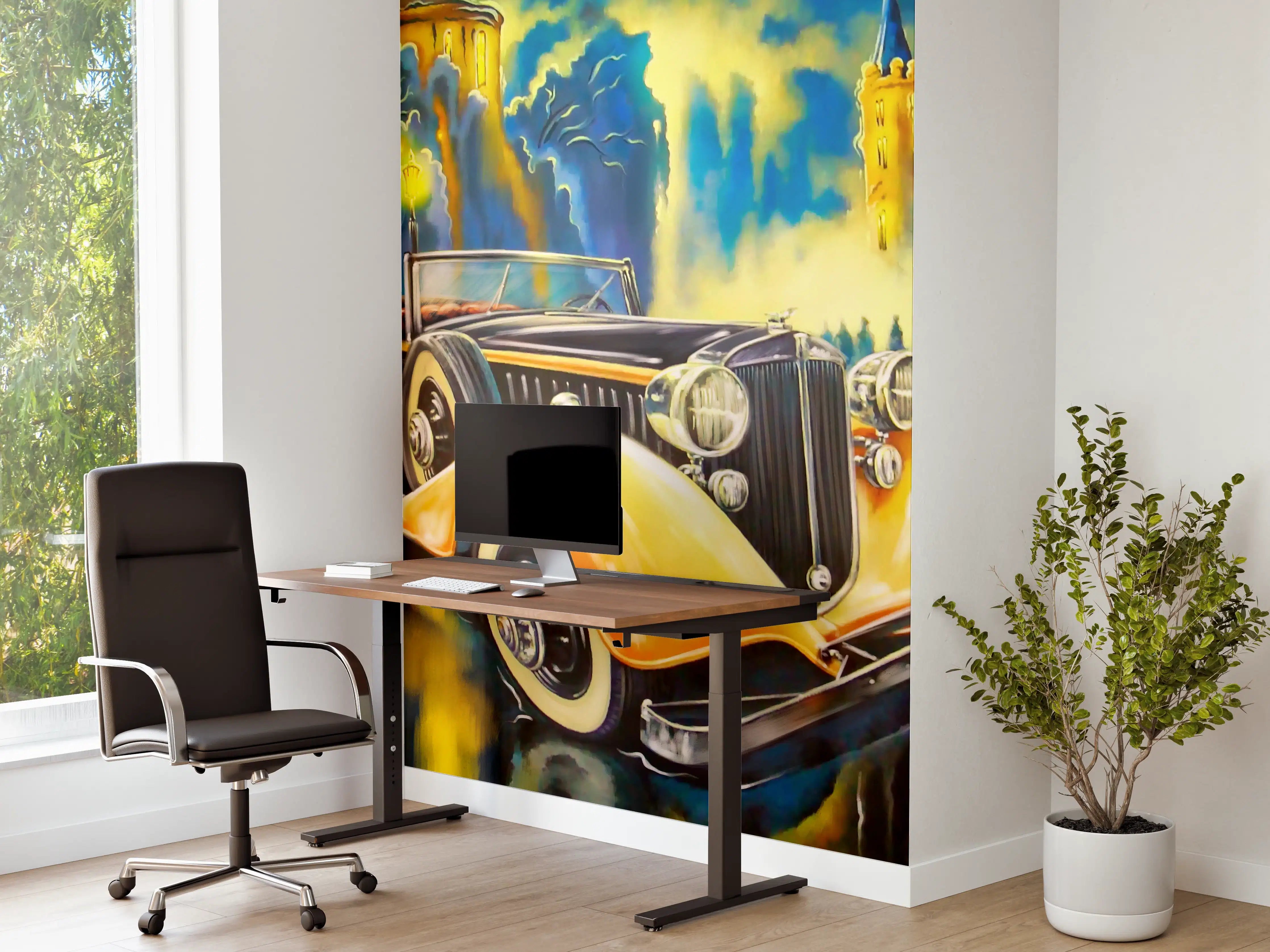 Büro Wandgestaltung - Klassischer Oldtimer Kunstdruck