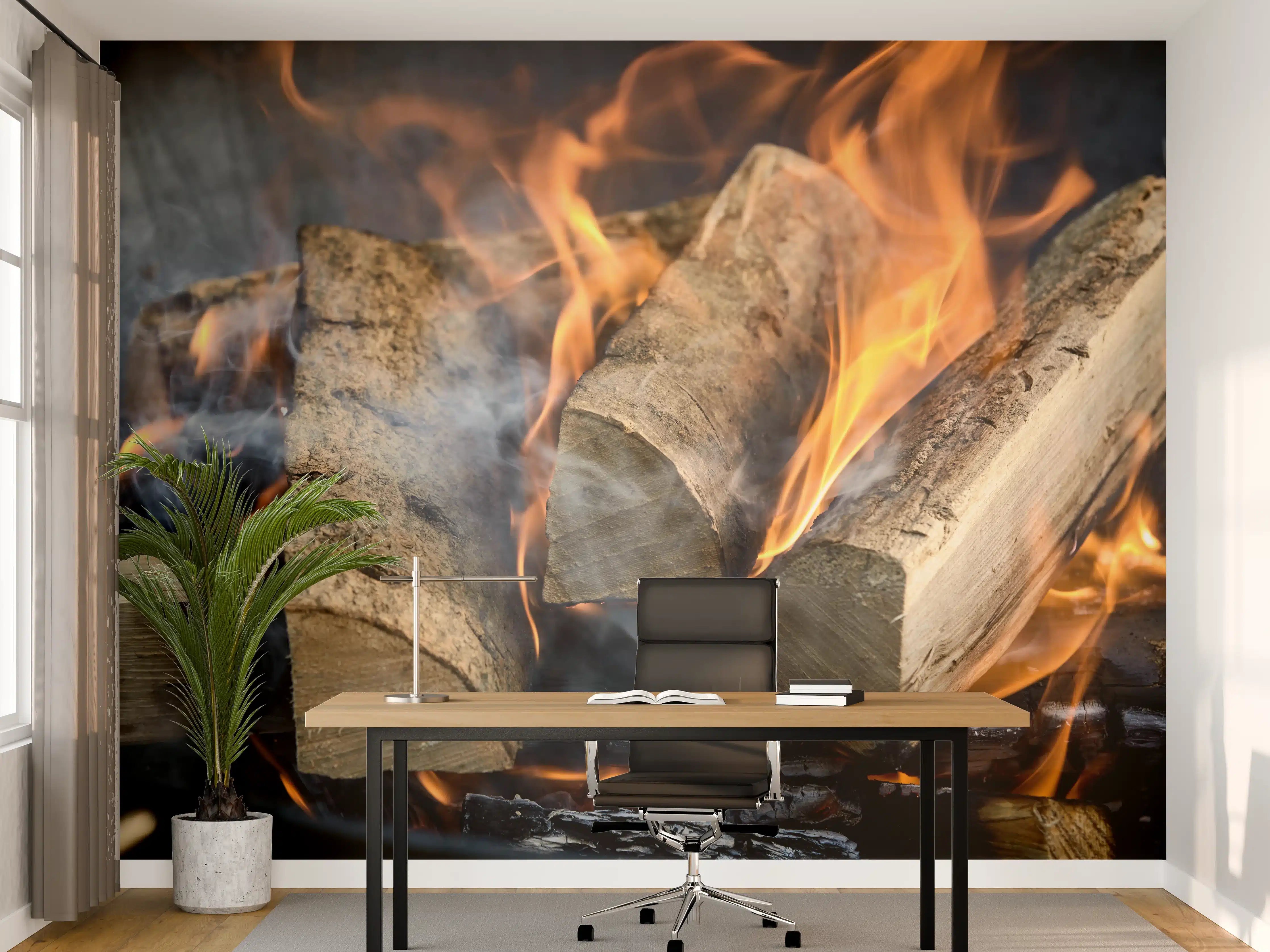 Büro Wandgestaltung - Klassisches Feuer