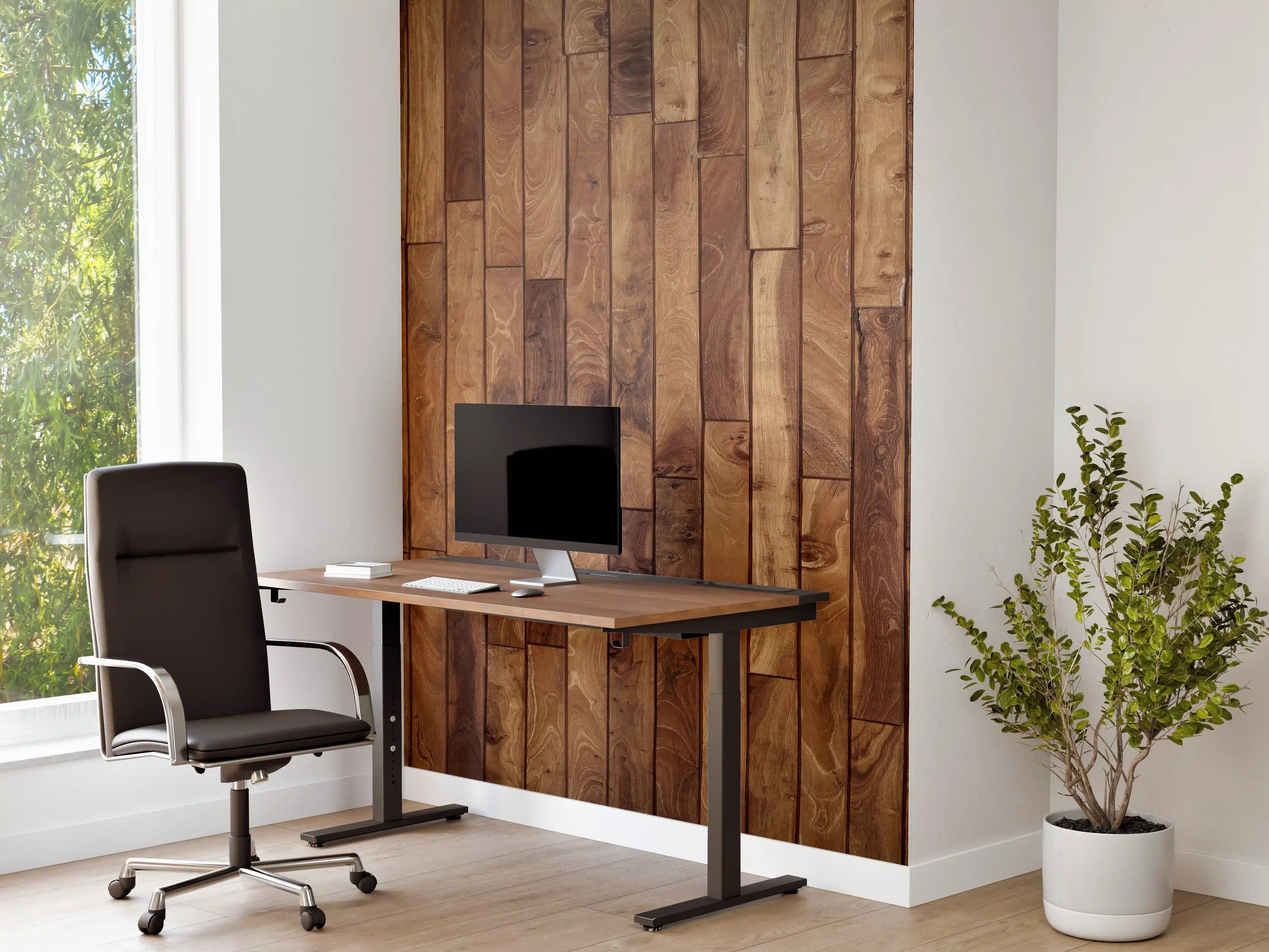 Büro Wandgestaltung - Kleine Kiefernholzstücke