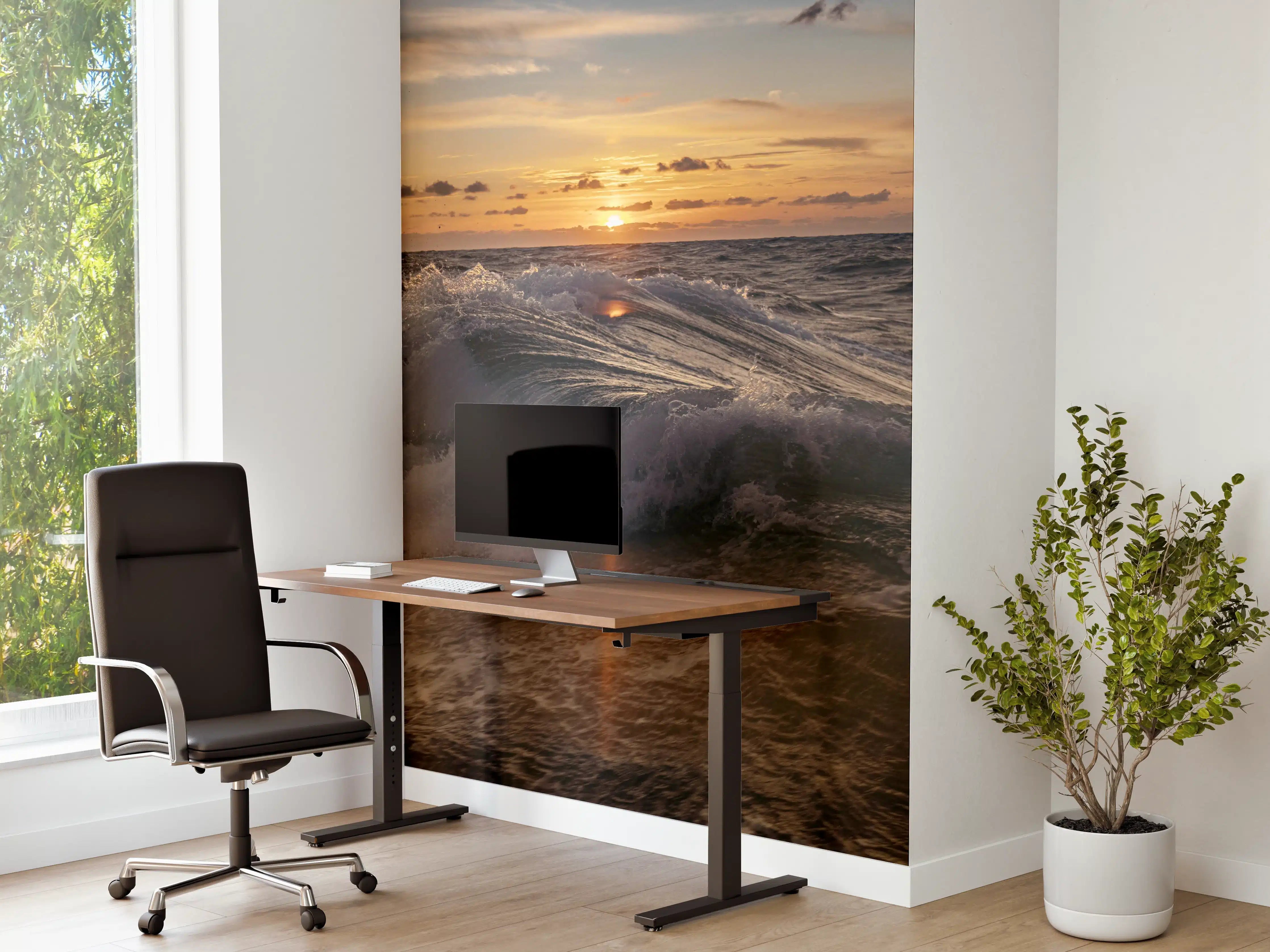 Büro Wandgestaltung - Kleine Windwelle bei Sonnenuntergang