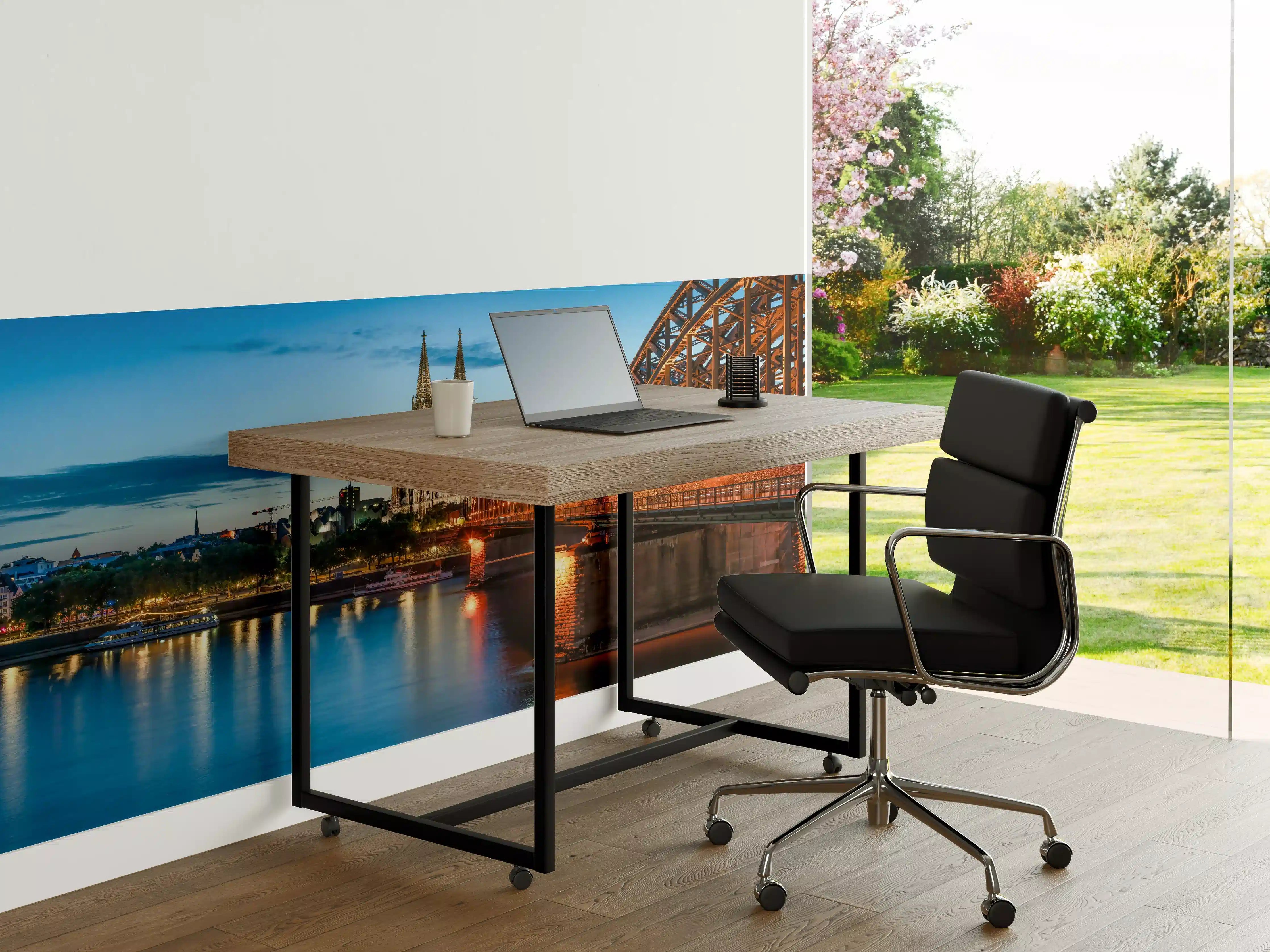 Büro Wandgestaltung - Kölner Dom und Hohenzollernbrücke bei Nacht