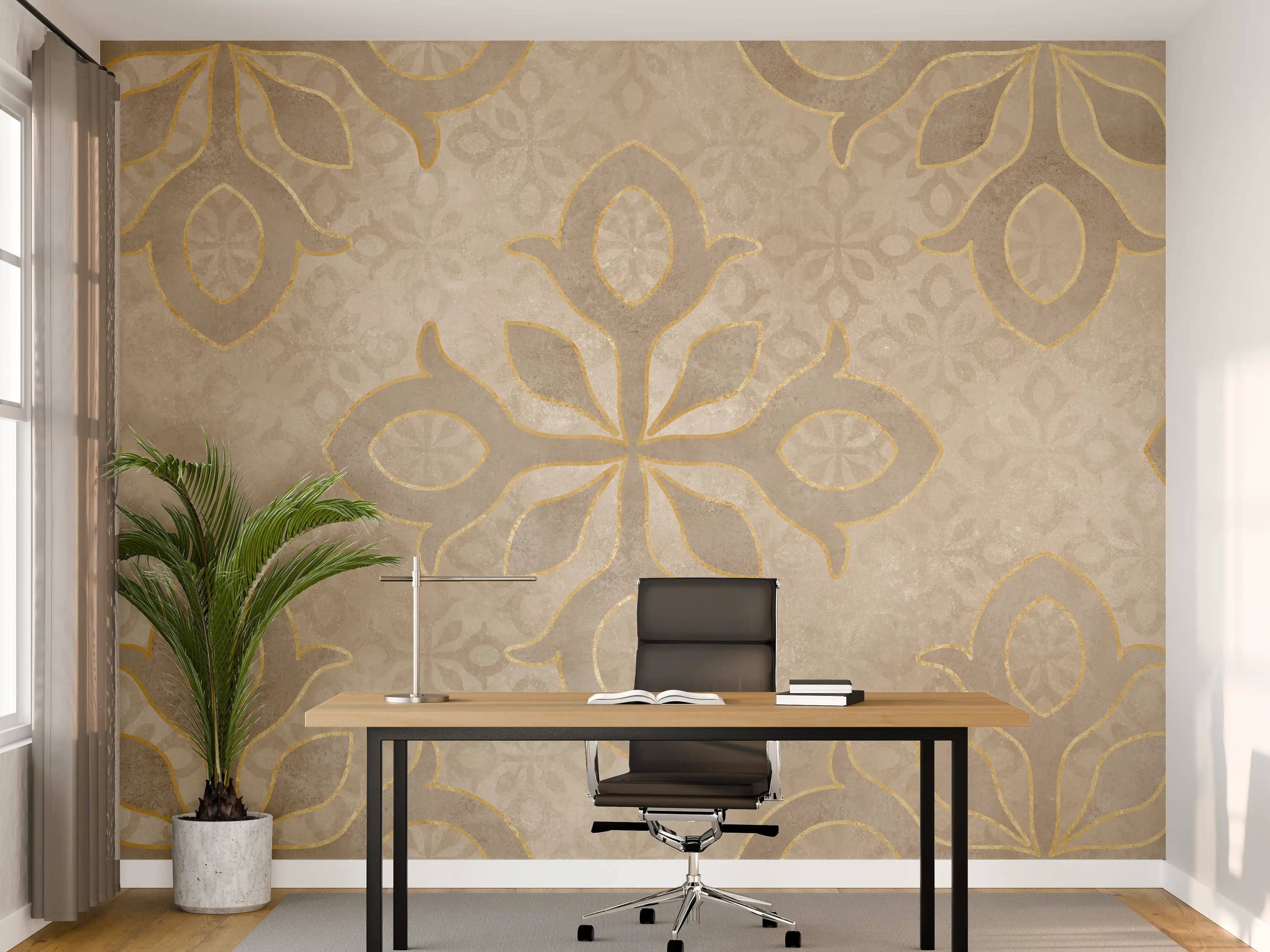 Büro Wandgestaltung - Königliches Ornament Muster 