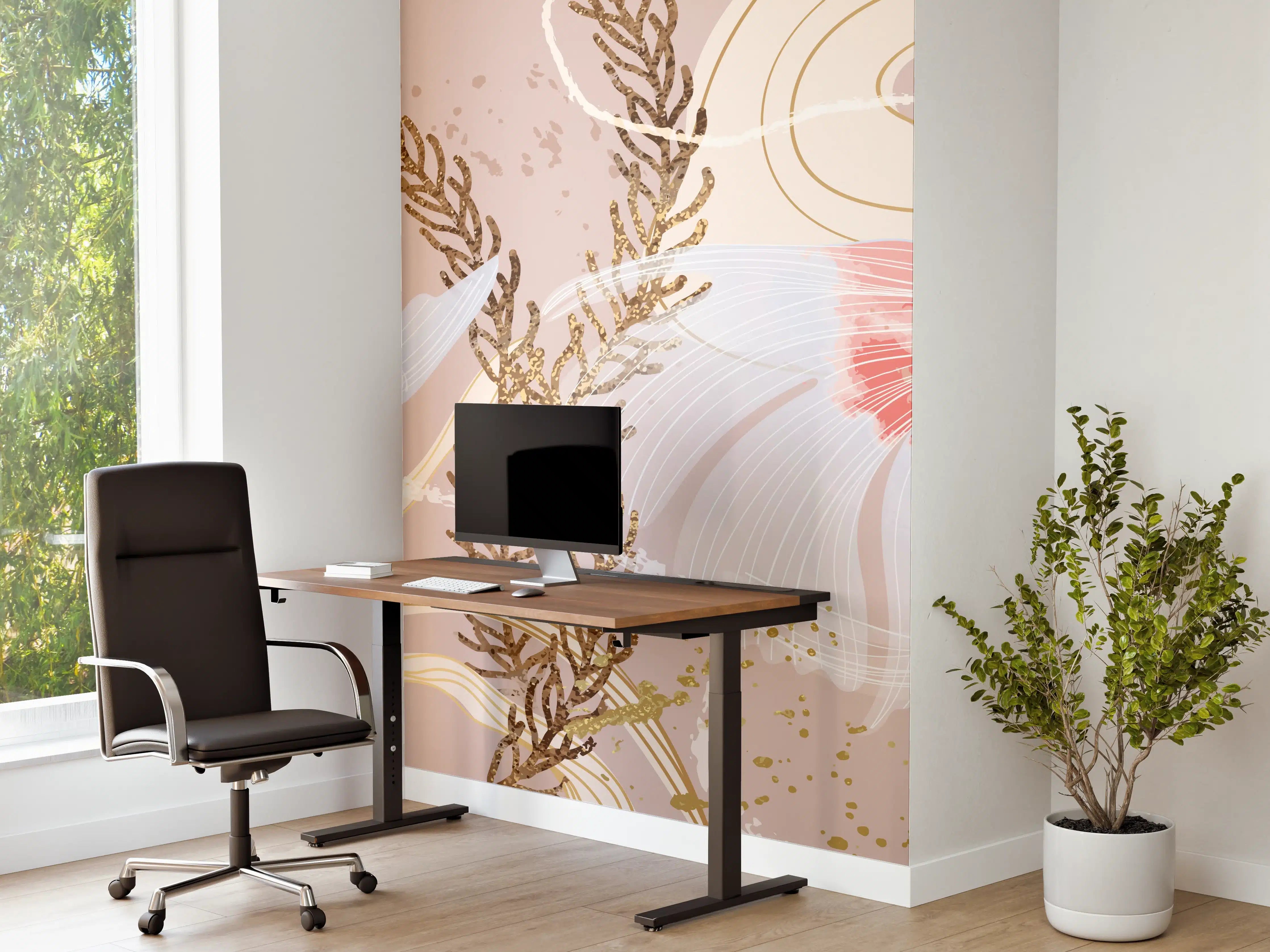Büro Wandgestaltung - Koi-Karpfen Kunst Illustration