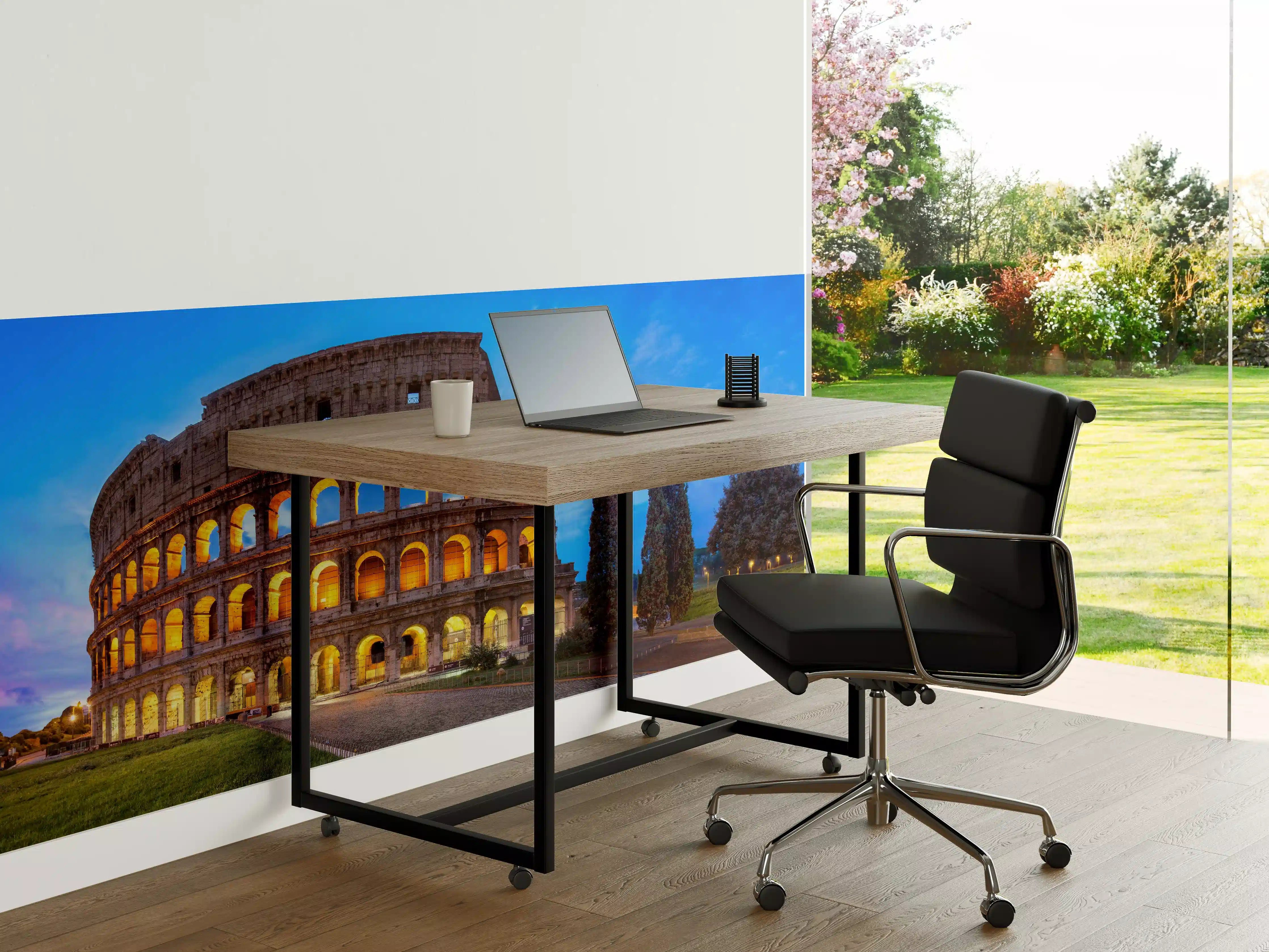 Büro Wandgestaltung - Kolosseum in Rom Panorama bei Nacht
