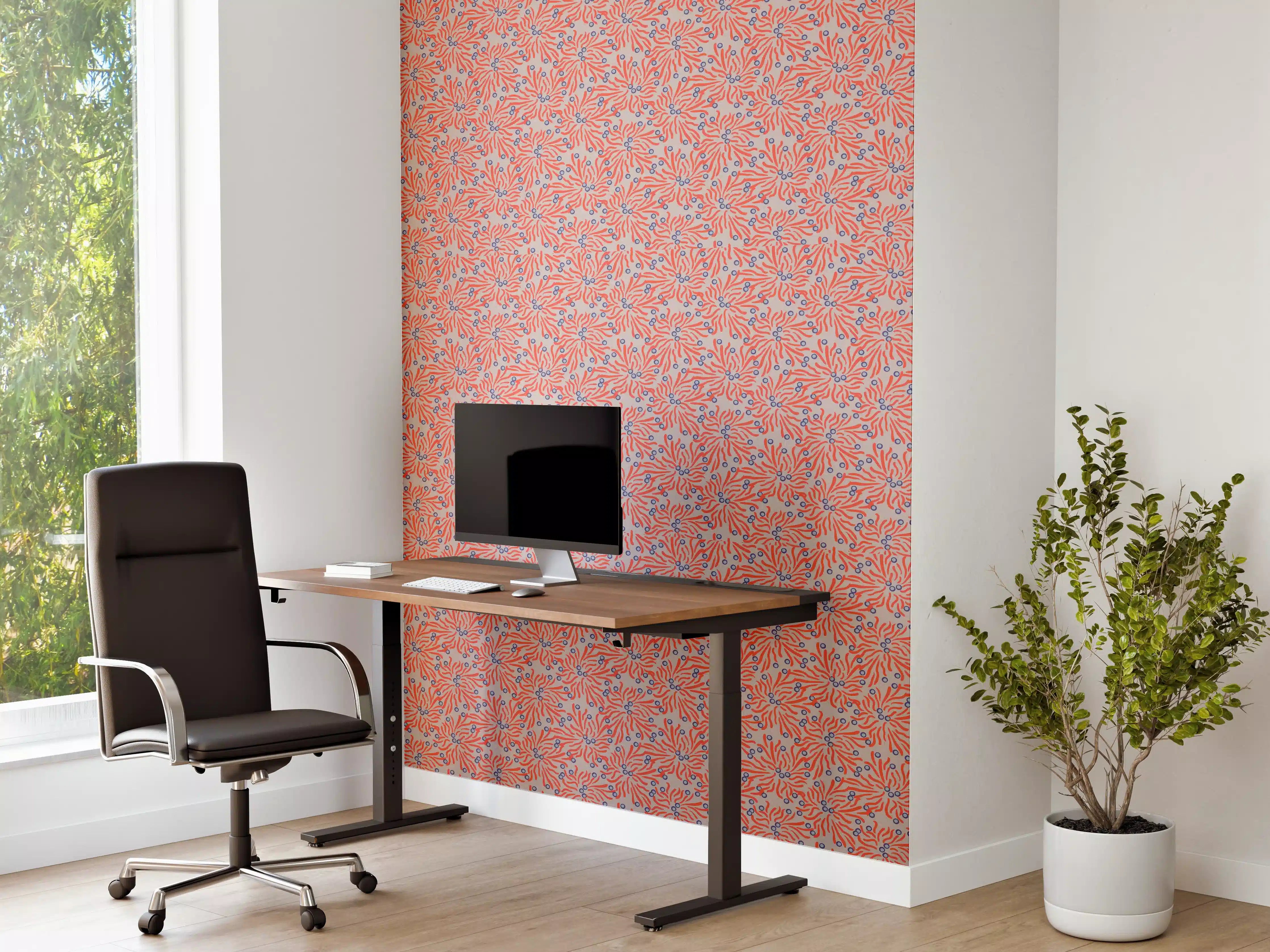 Büro Wandgestaltung - Korallen-Abstrakt Korallenrosa