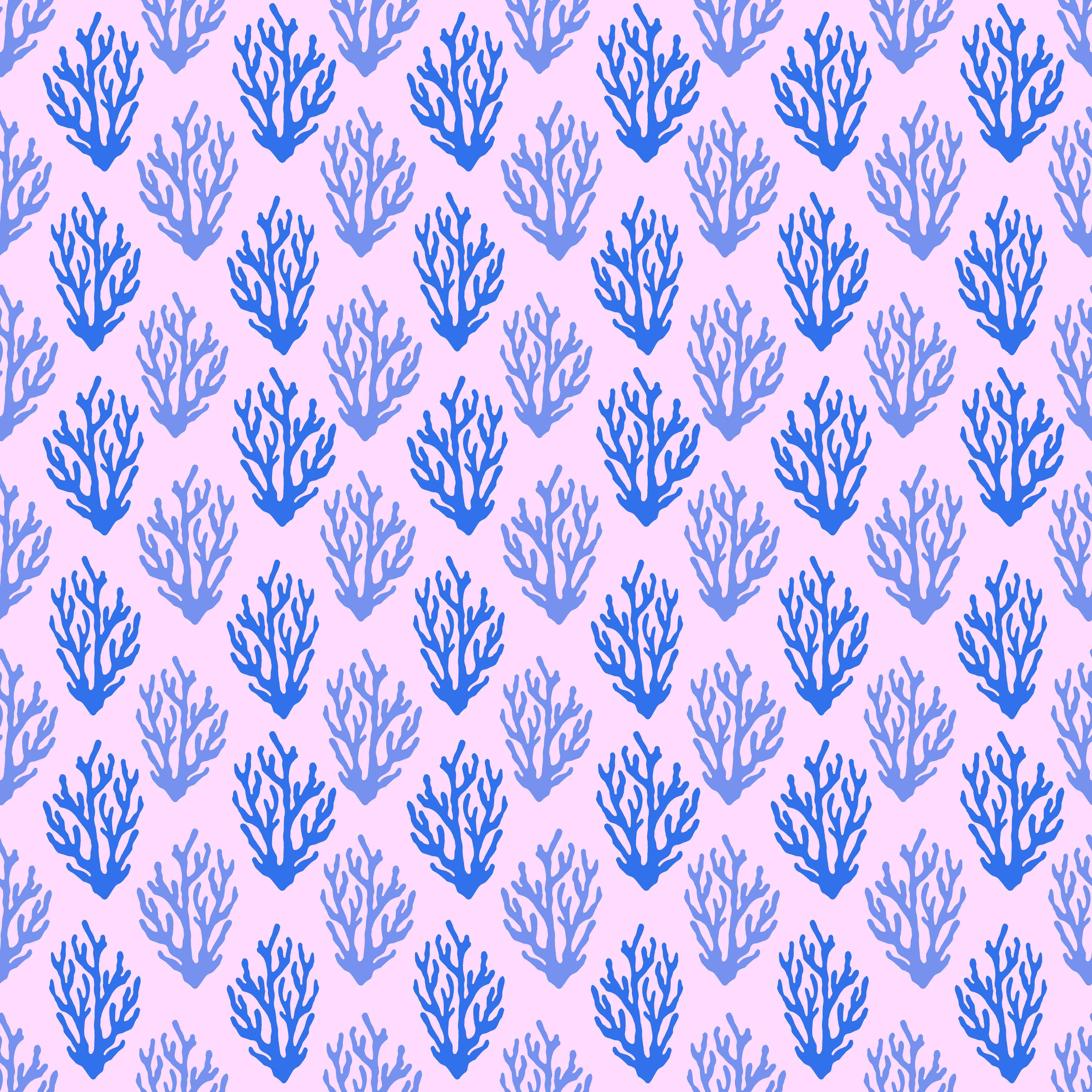 Büro Wandgestaltung-Korallenmuster Blau-Rosa