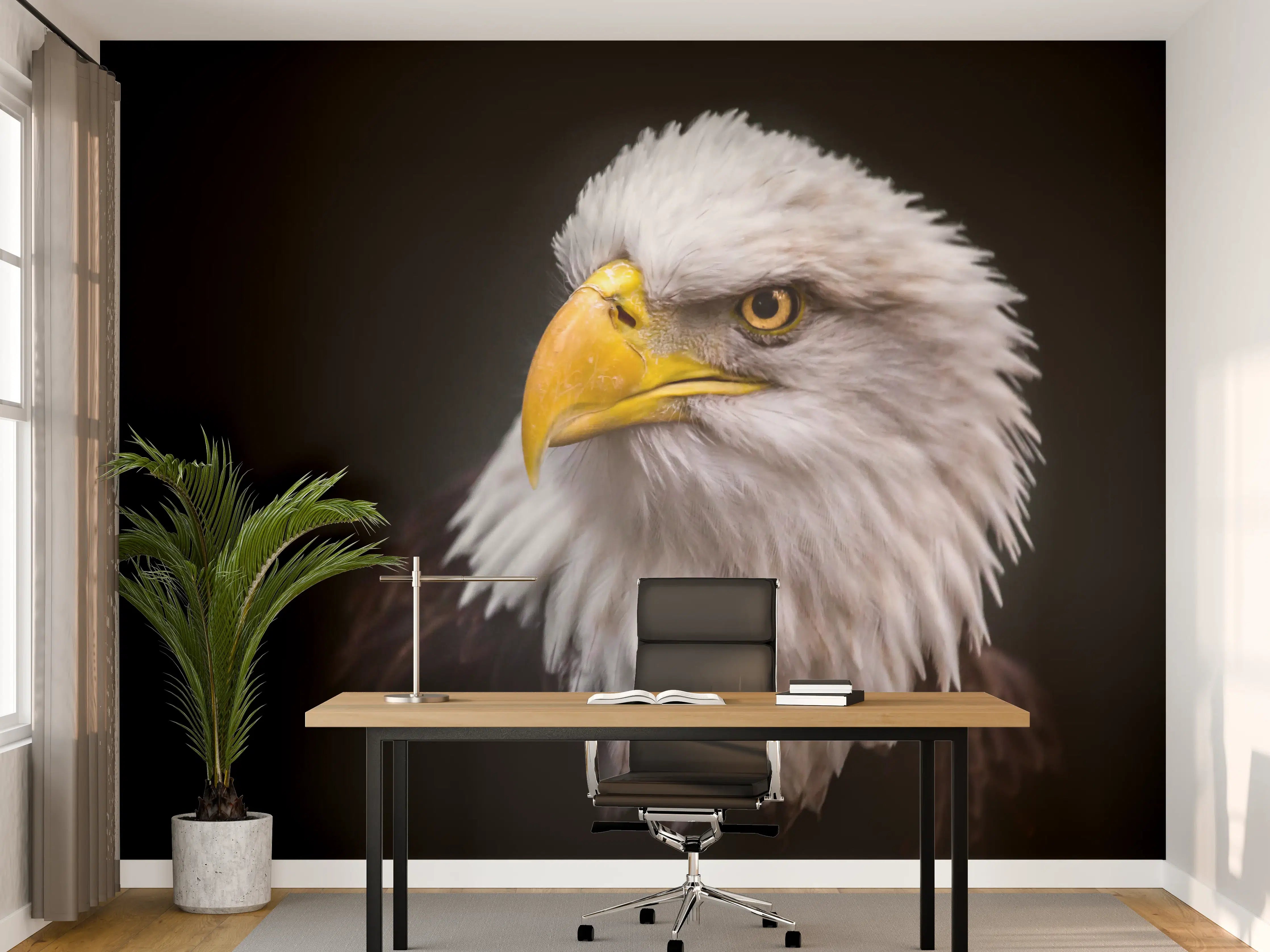 Büro Wandgestaltung - Korallenmuster Blau-Rosa