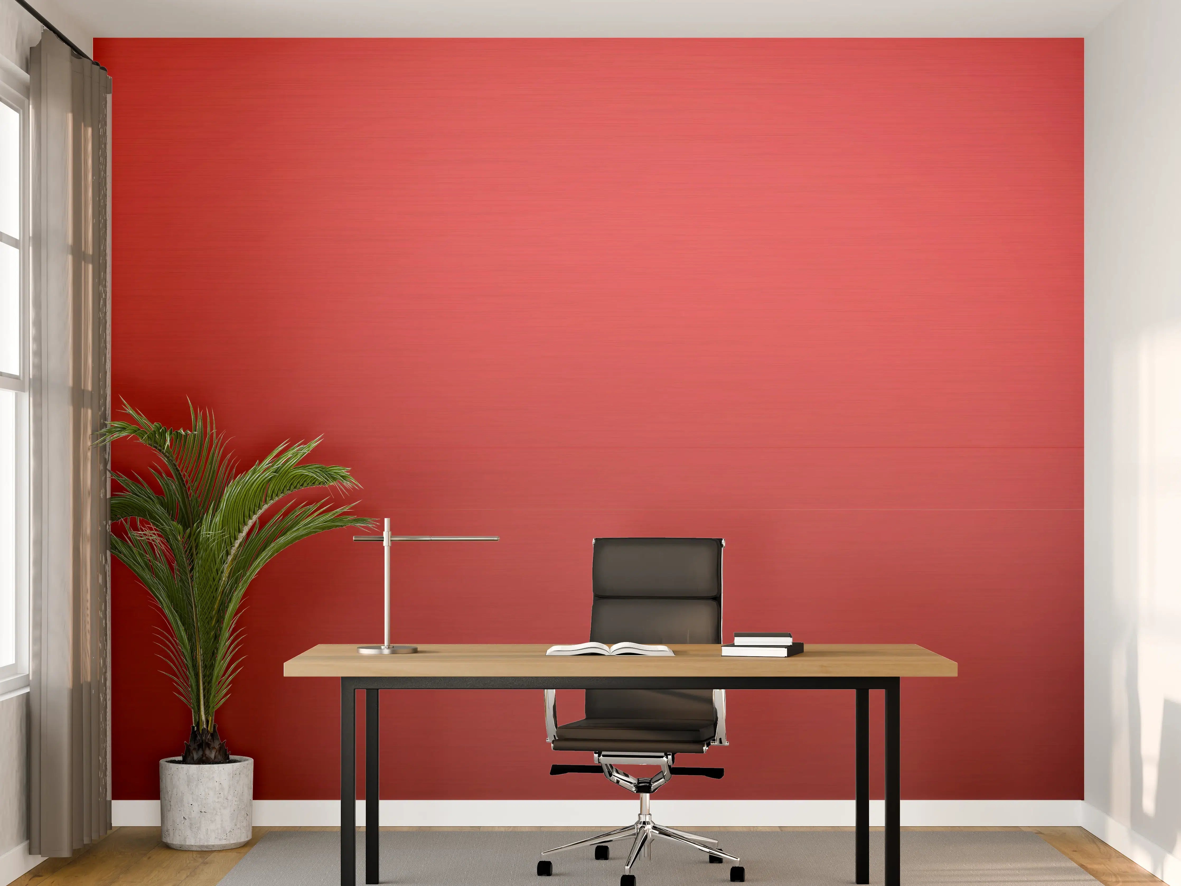 Büro Wandgestaltung - Kräftiges Rot Uni-Farbe