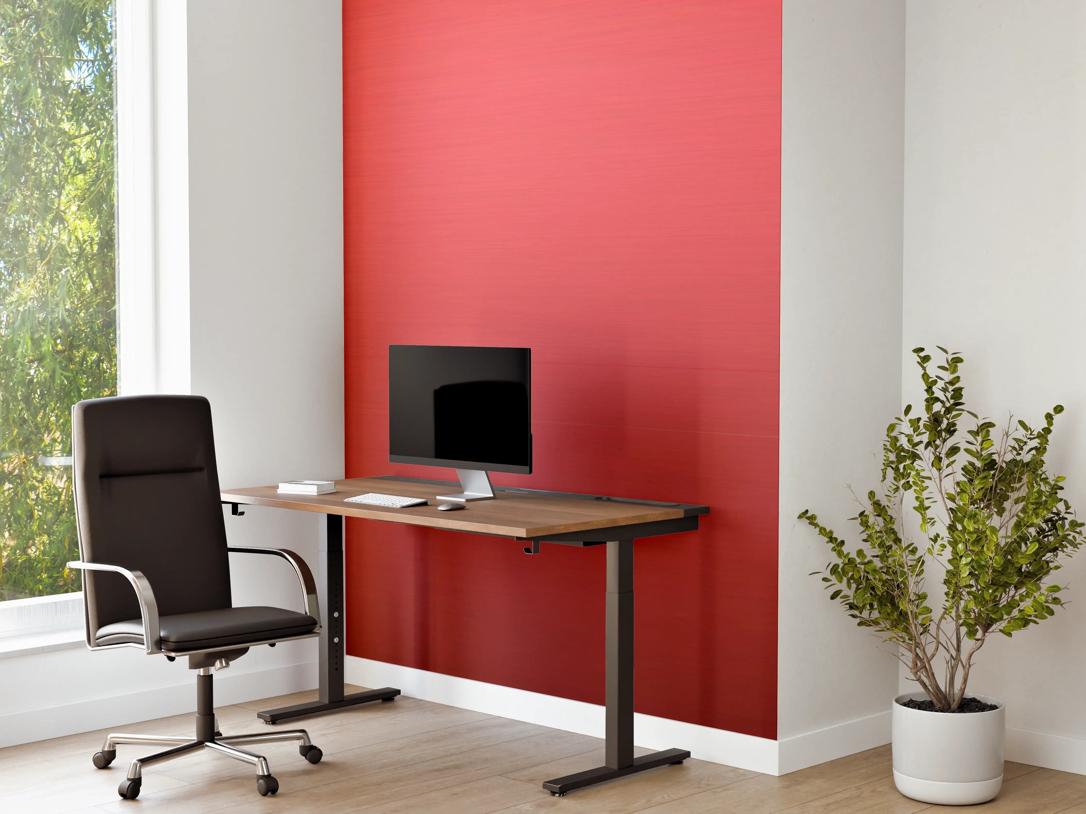 Büro Wandgestaltung - Kräftiges Rot Uni-Farbe