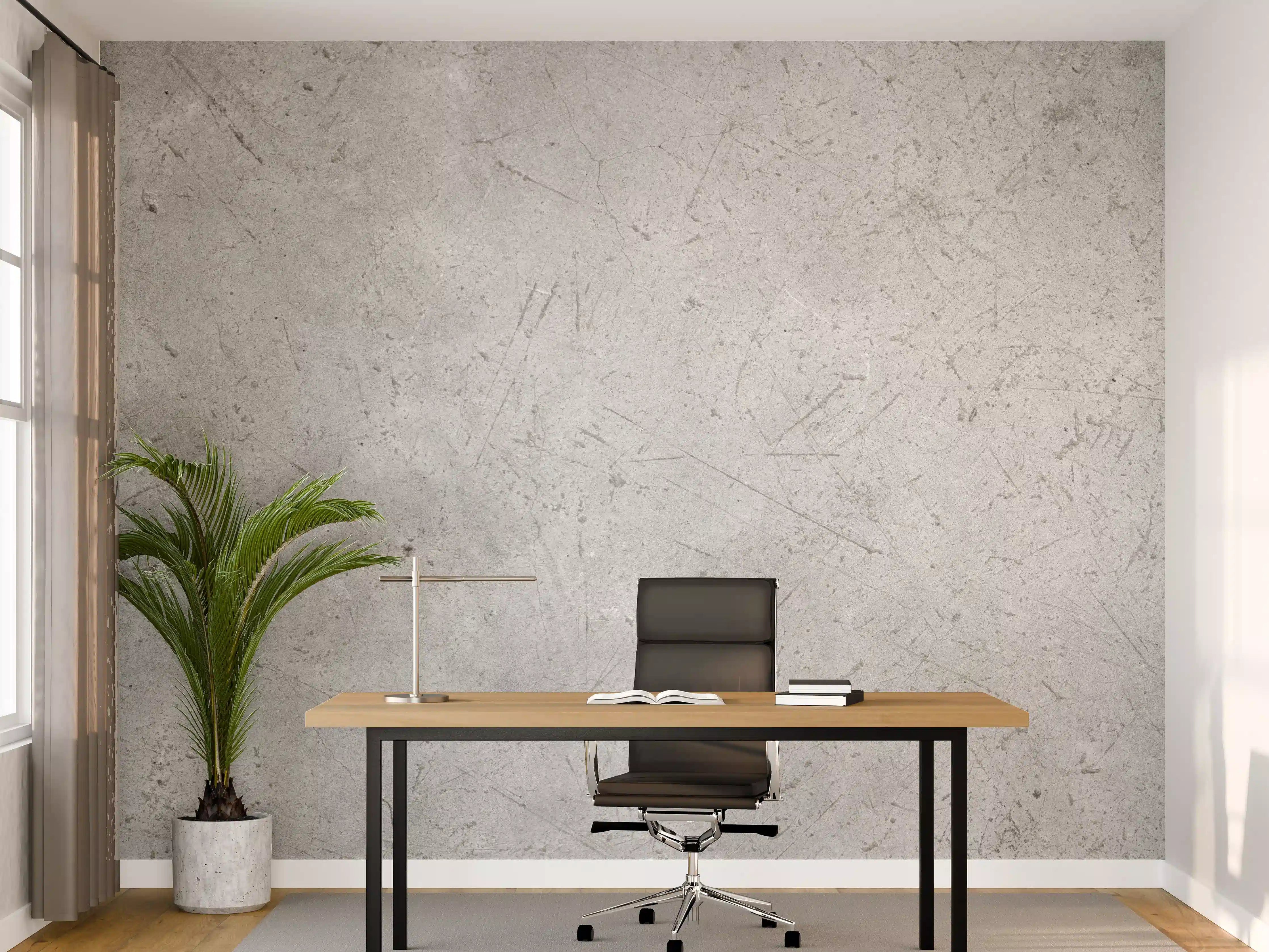 Büro Wandgestaltung - Kratzige graue Betonwand