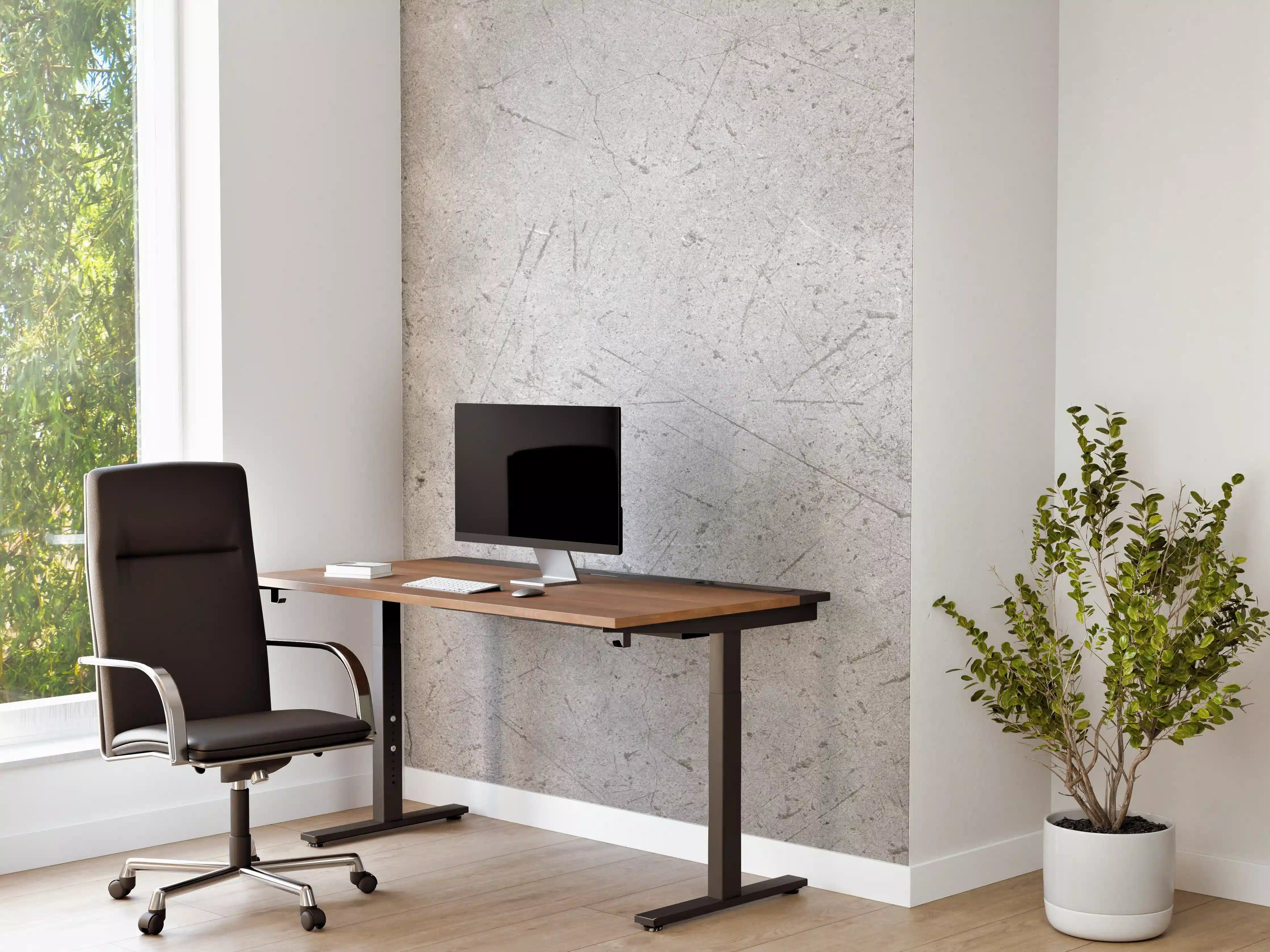 Büro Wandgestaltung - Kratzige graue Betonwand