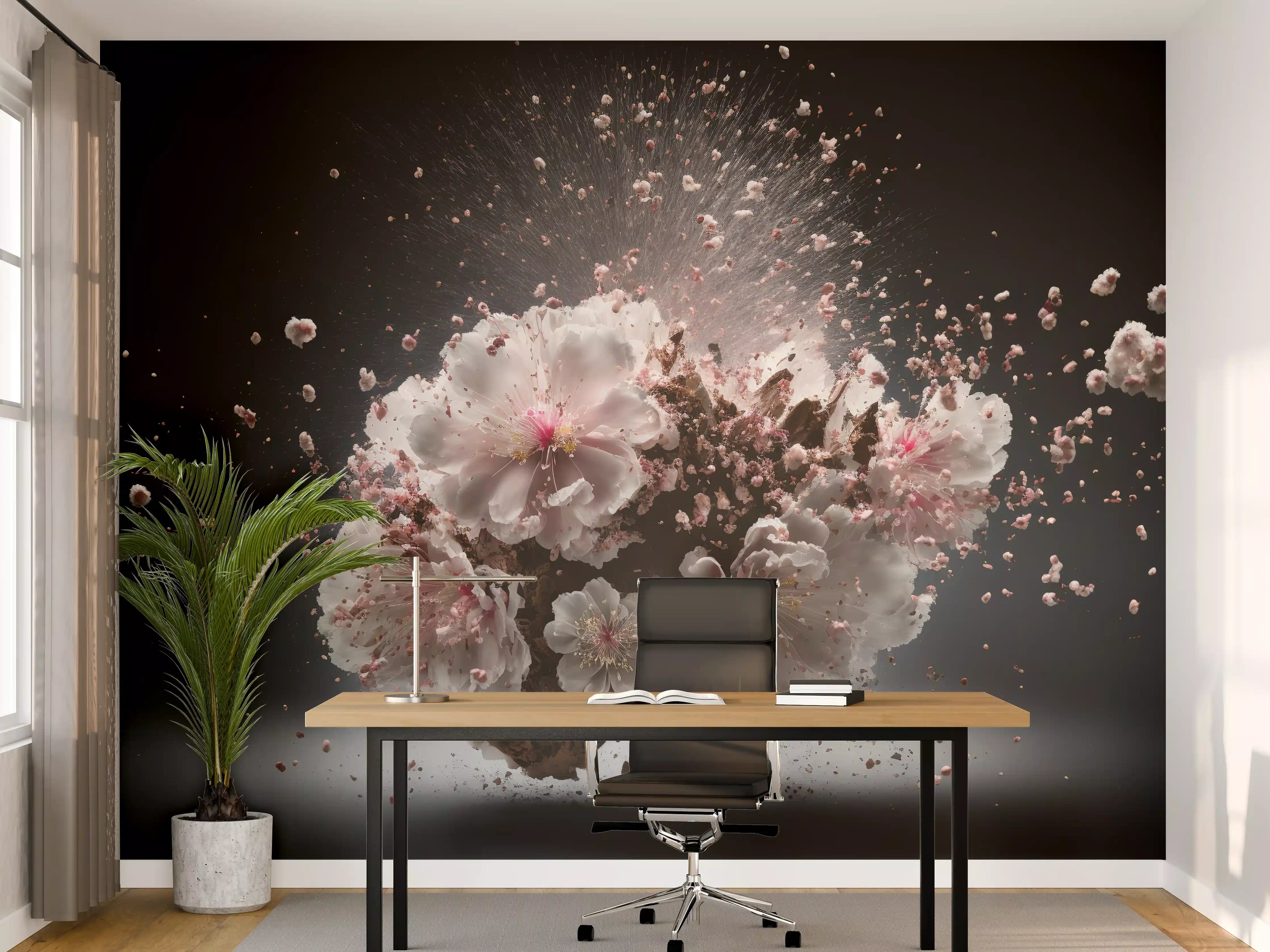 Büro Wandgestaltung - Kreative Kirschblütenblütenexplosion 2