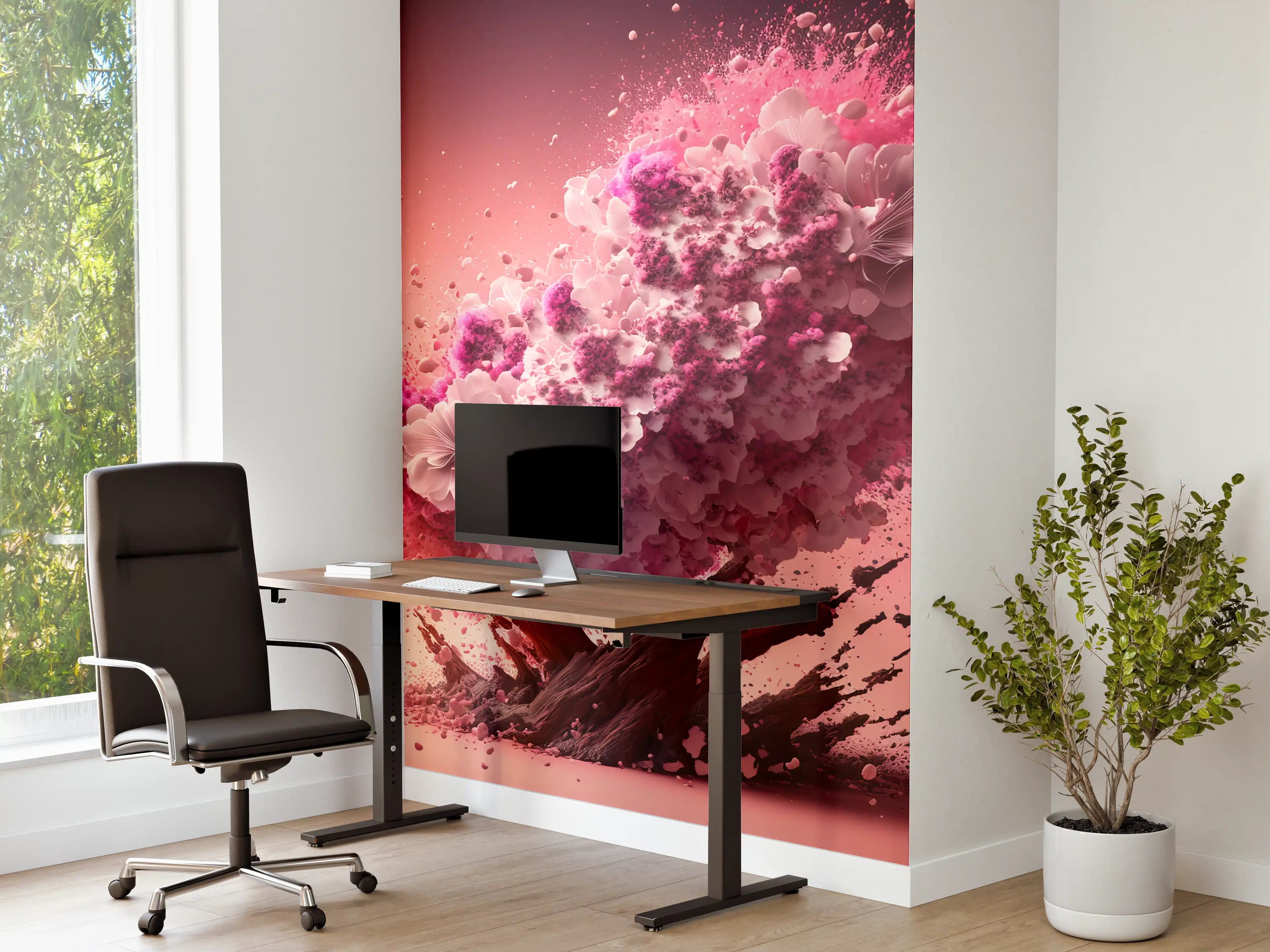 Büro Wandgestaltung - Kreative Kirschblütenblütenexplosion 3