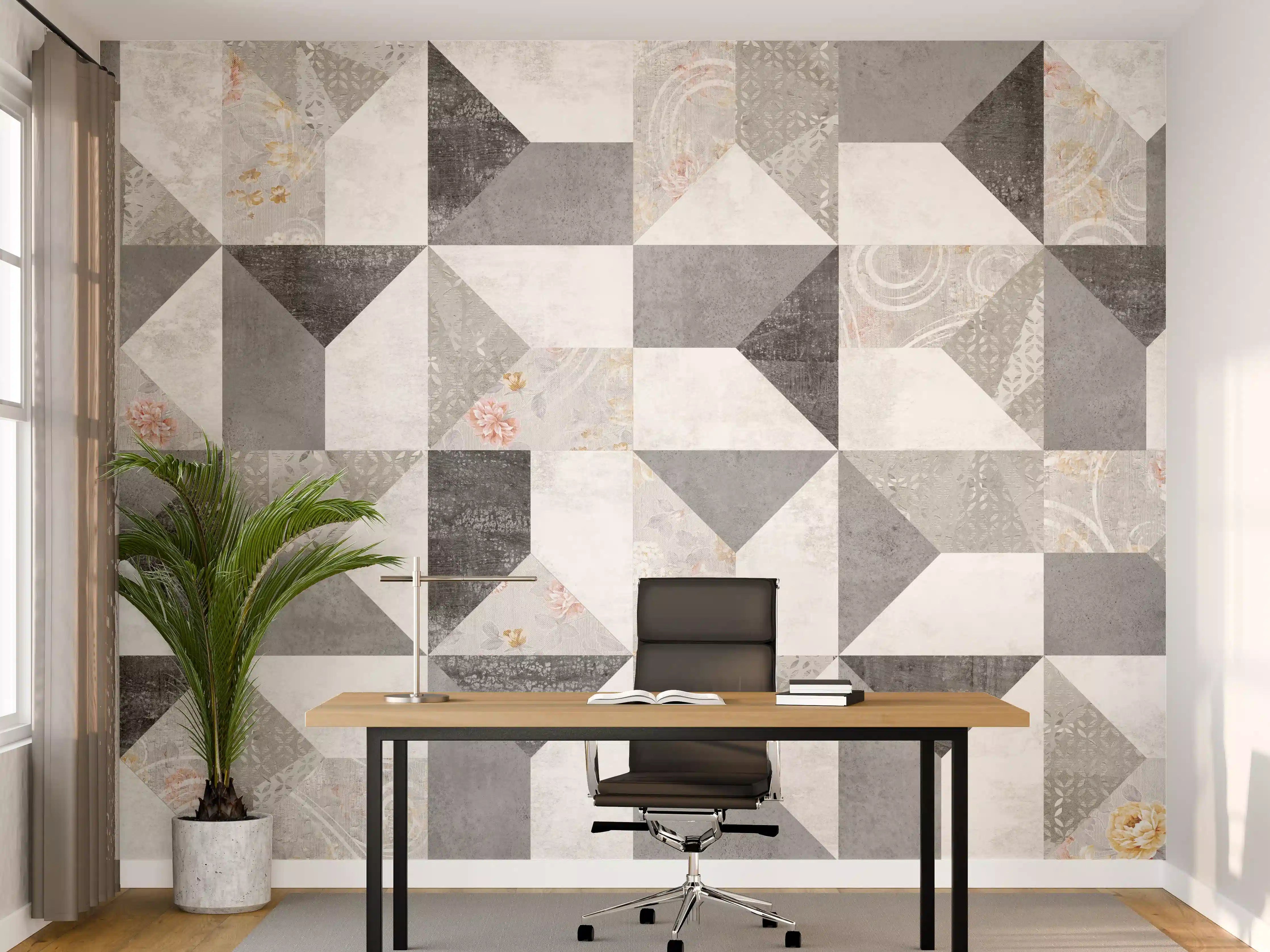 Büro Wandgestaltung - Kreatives Fliesenmuster
