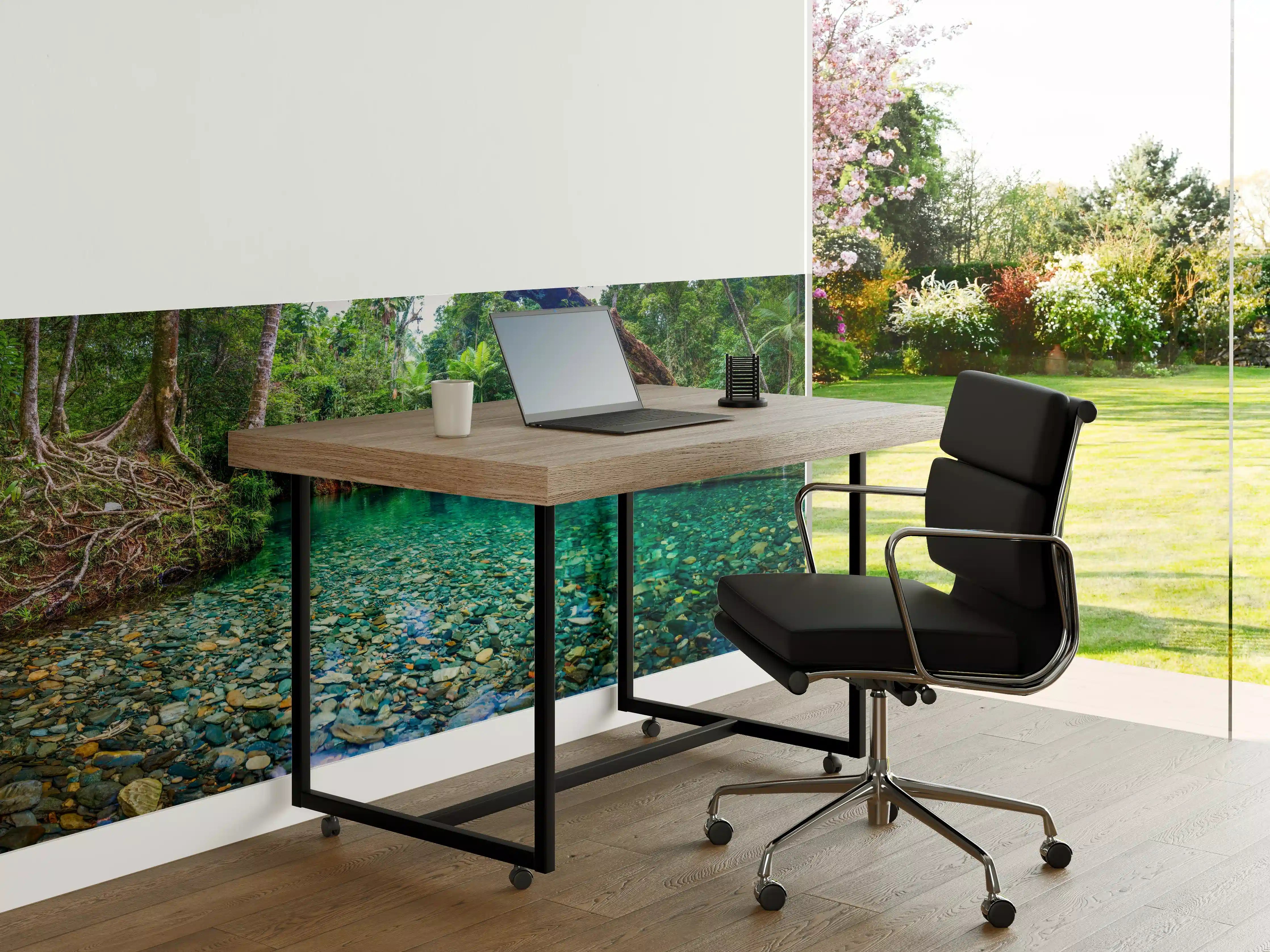 Büro Wandgestaltung - Kristallklarer Fluss in tropischer Natur