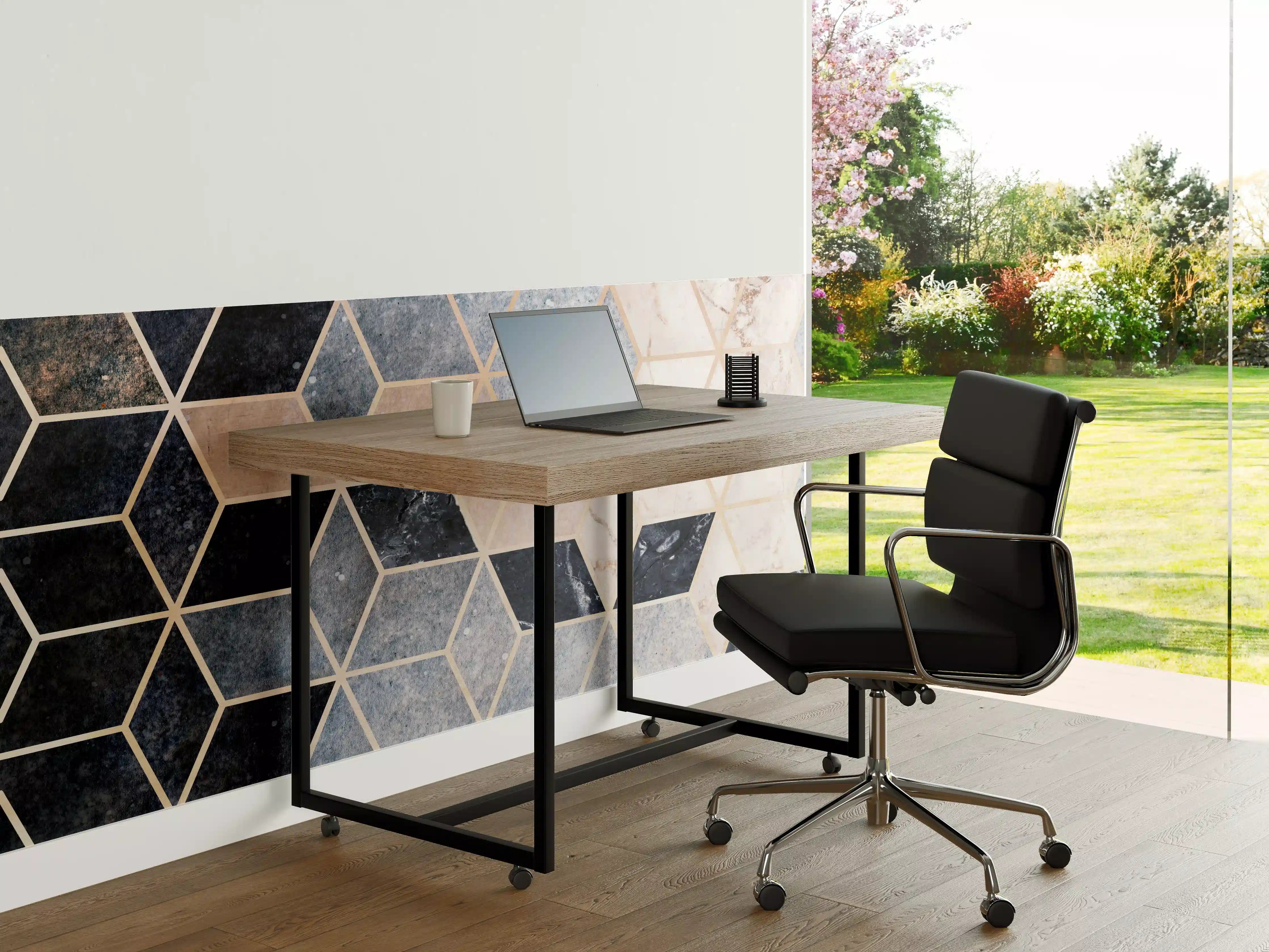 Büro Wandgestaltung - Kubisches marmorartiges Muster