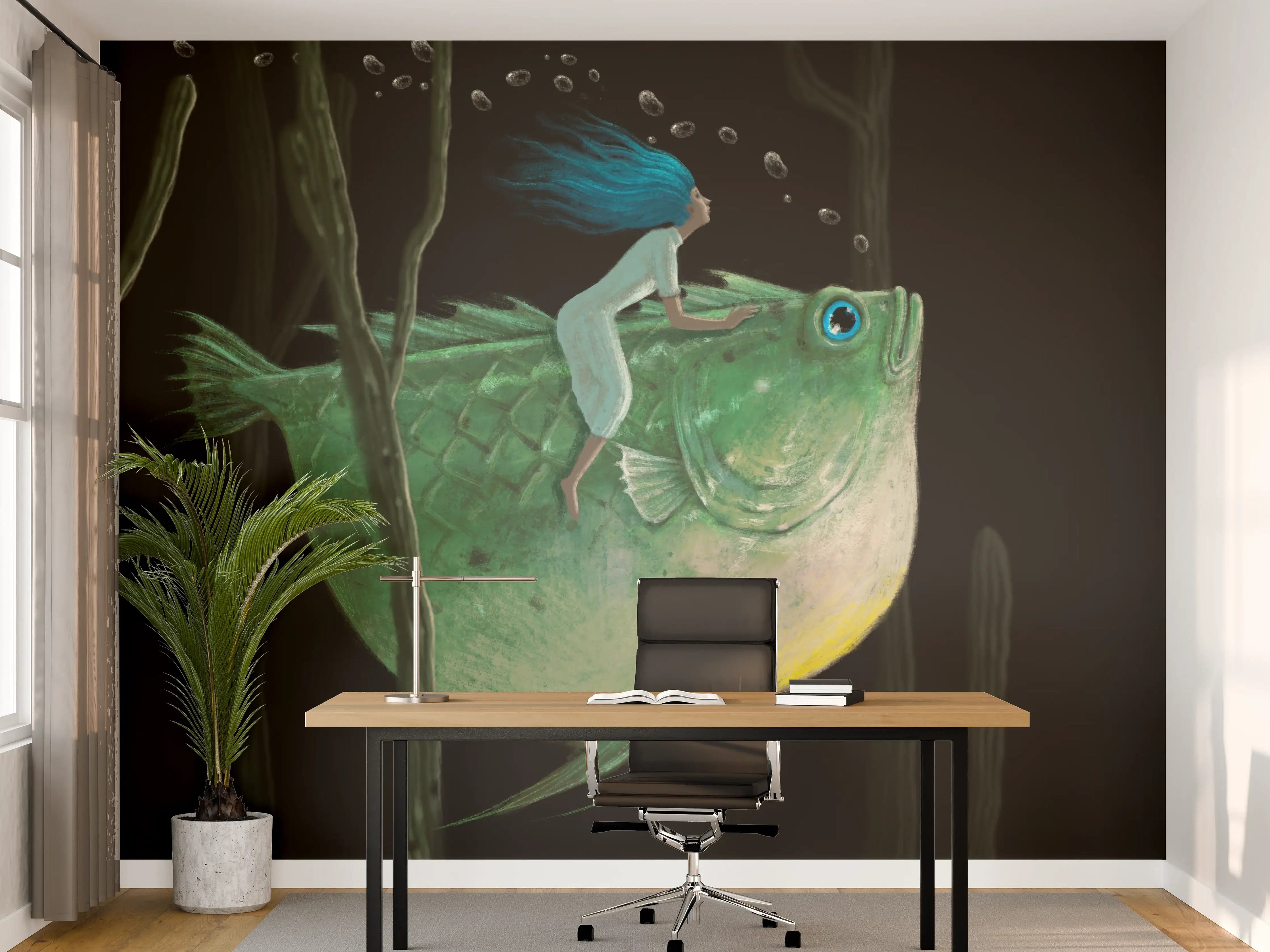 Büro Wandgestaltung - Künstlerische Darstellung - Fantasie 