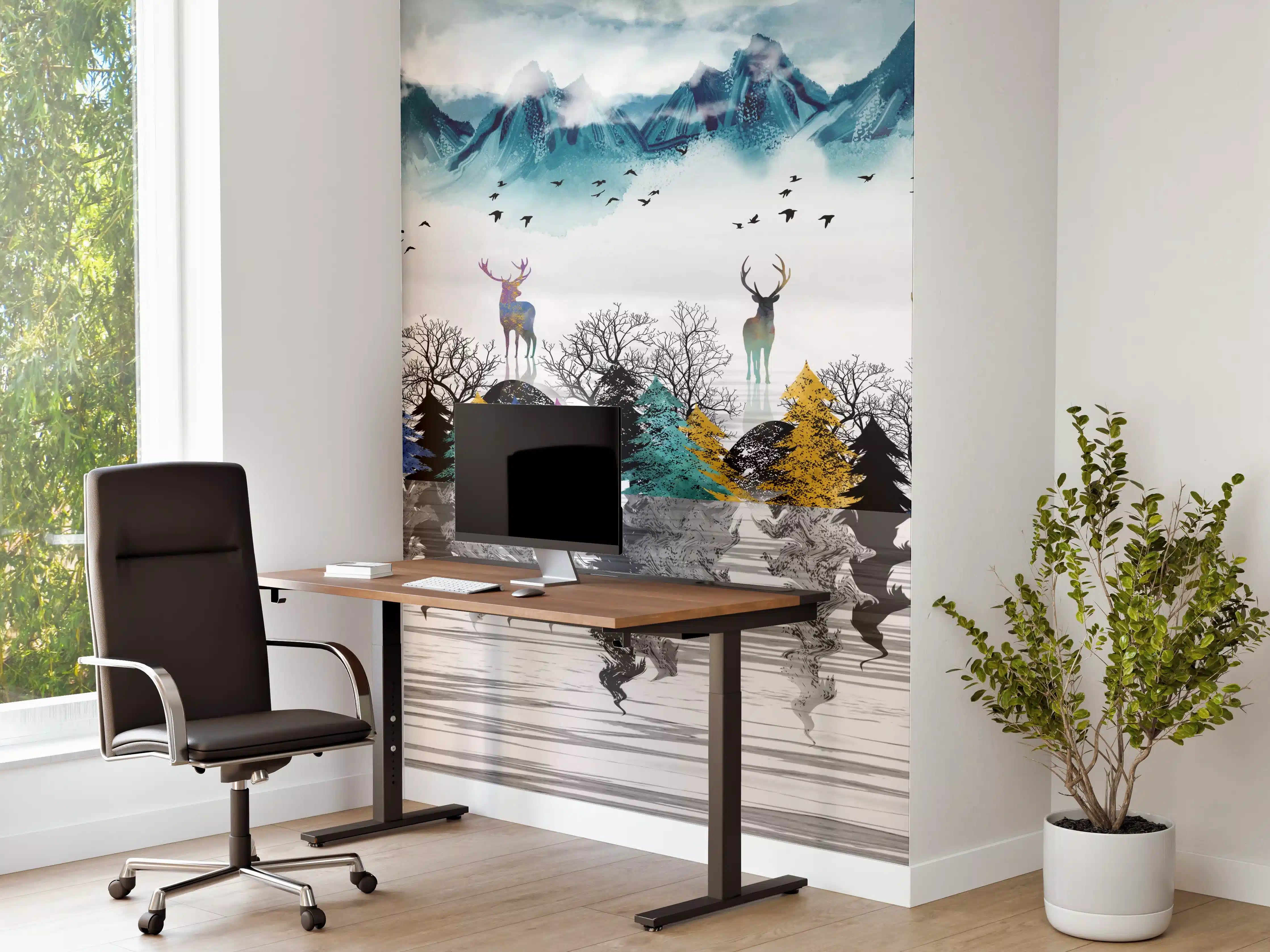 Büro Wandgestaltung - Künstlerische Landschaft - Portrait